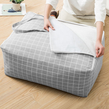 NNEAGS Grey Plaid Luggage Bag - Large Storage Double Zipper Design - Rosetta Creative Boutique