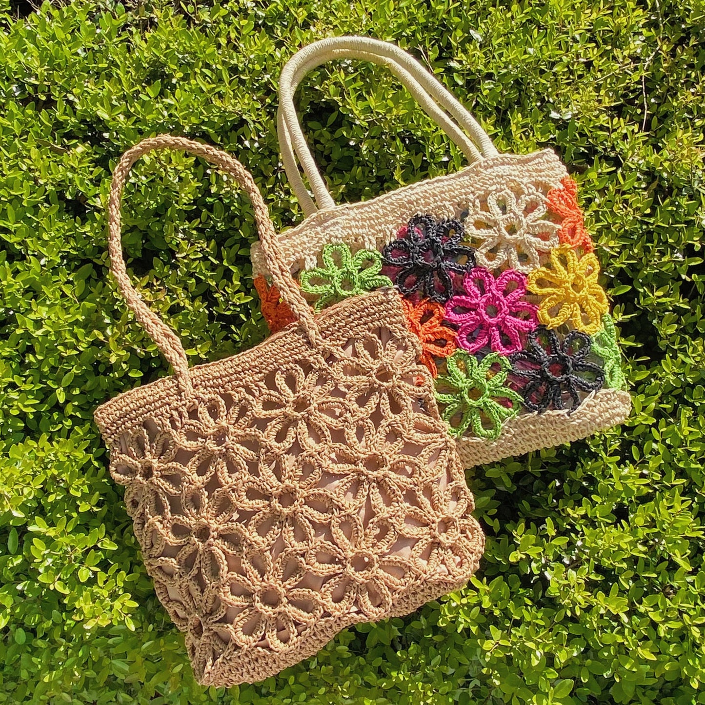 Handmade Flower Power Boho Tote Bag With Colorful Detailing - Rosetta Creative Boutique