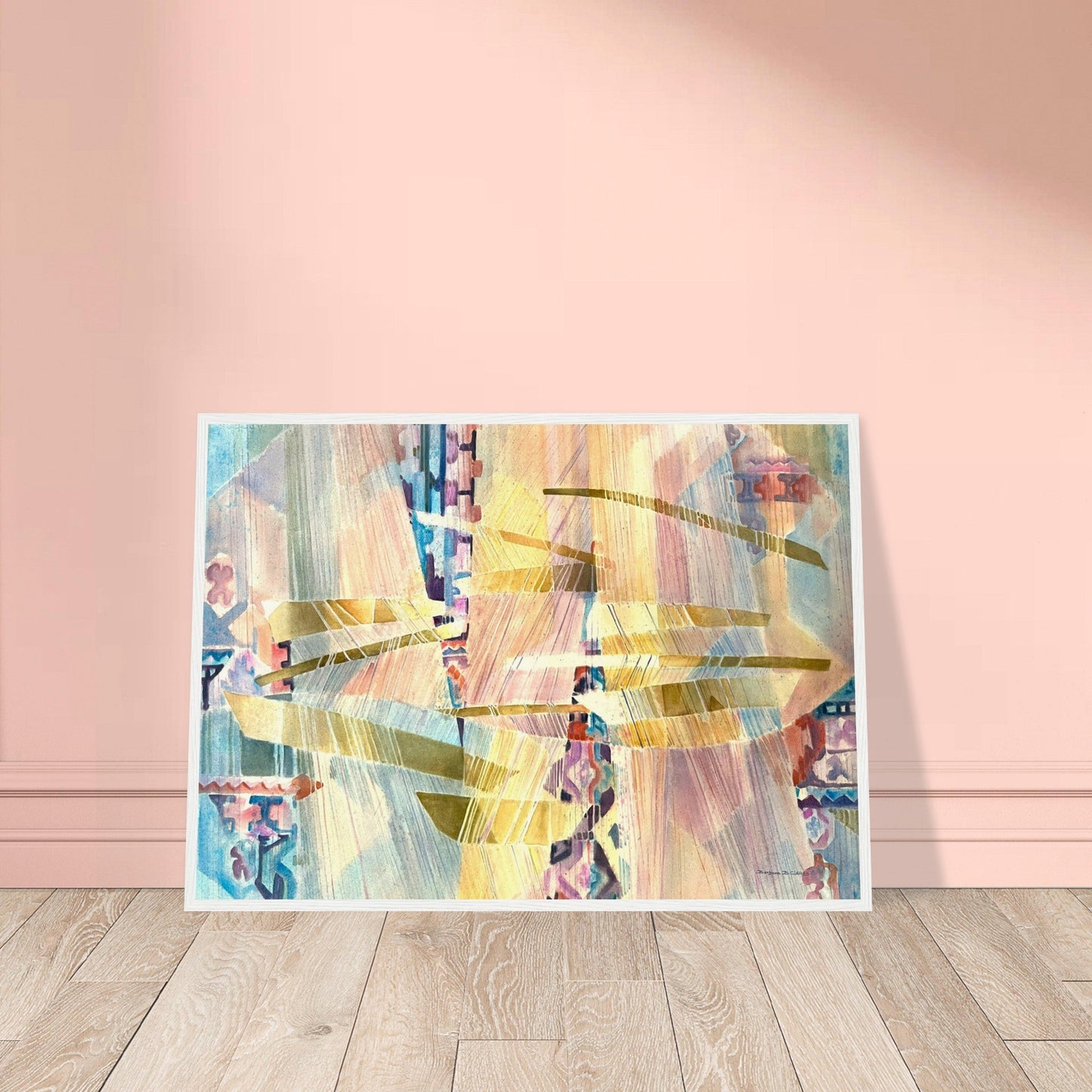 "Loom Series" Abstract | 20x28 inch Wooden Framed Art Print | Original Artwork by American Artist Barbara Cleary - Rosetta Creative Boutique