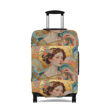 Elegant Klimt-Style Floral Luggage Cover - Vintage Art Suitcase Protector by Rosetta Creative Boutique - Rosetta Creative Boutique