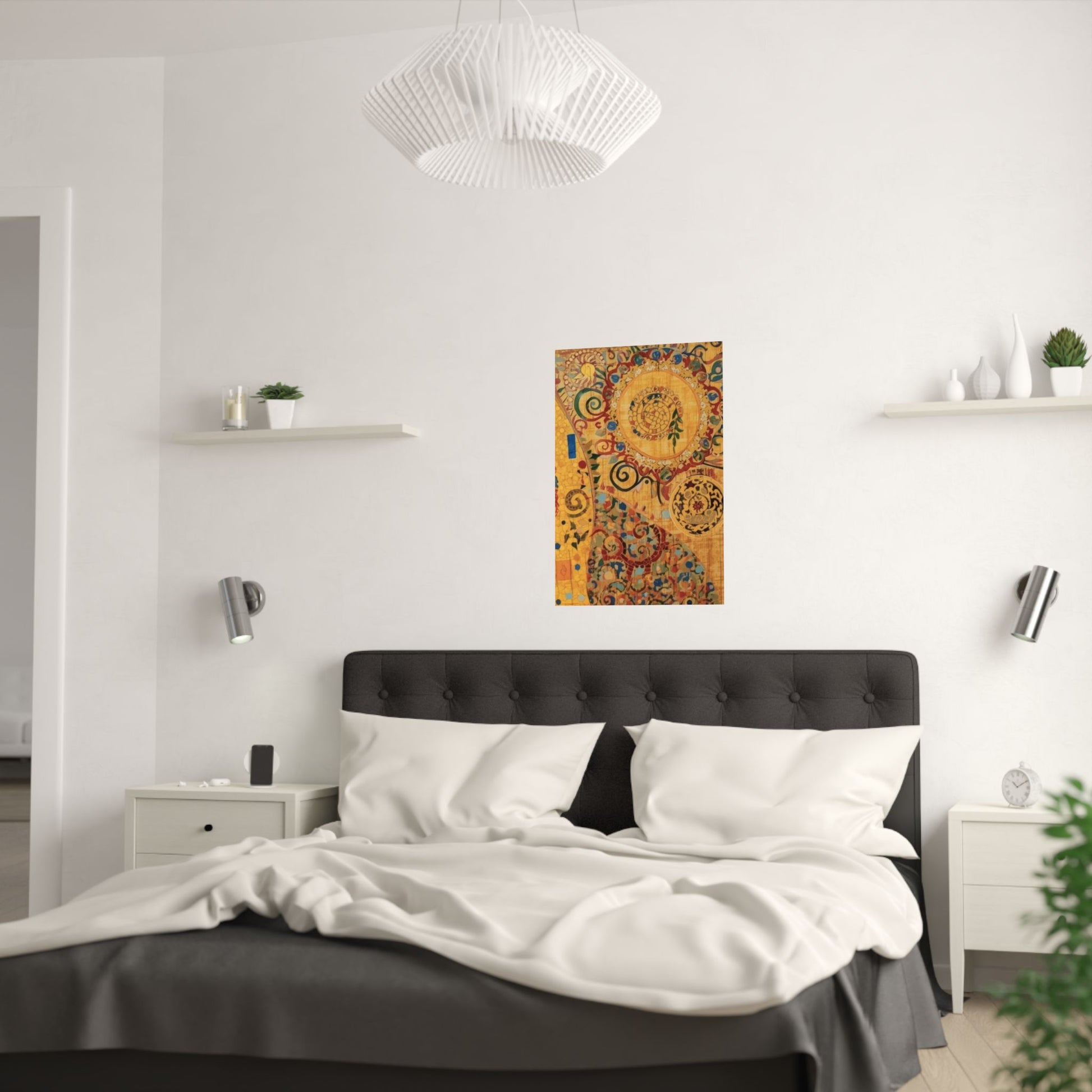 Vibrant Gold Abstract Wall Art Poster For Elegant Decor - Rosetta Creative Boutique
