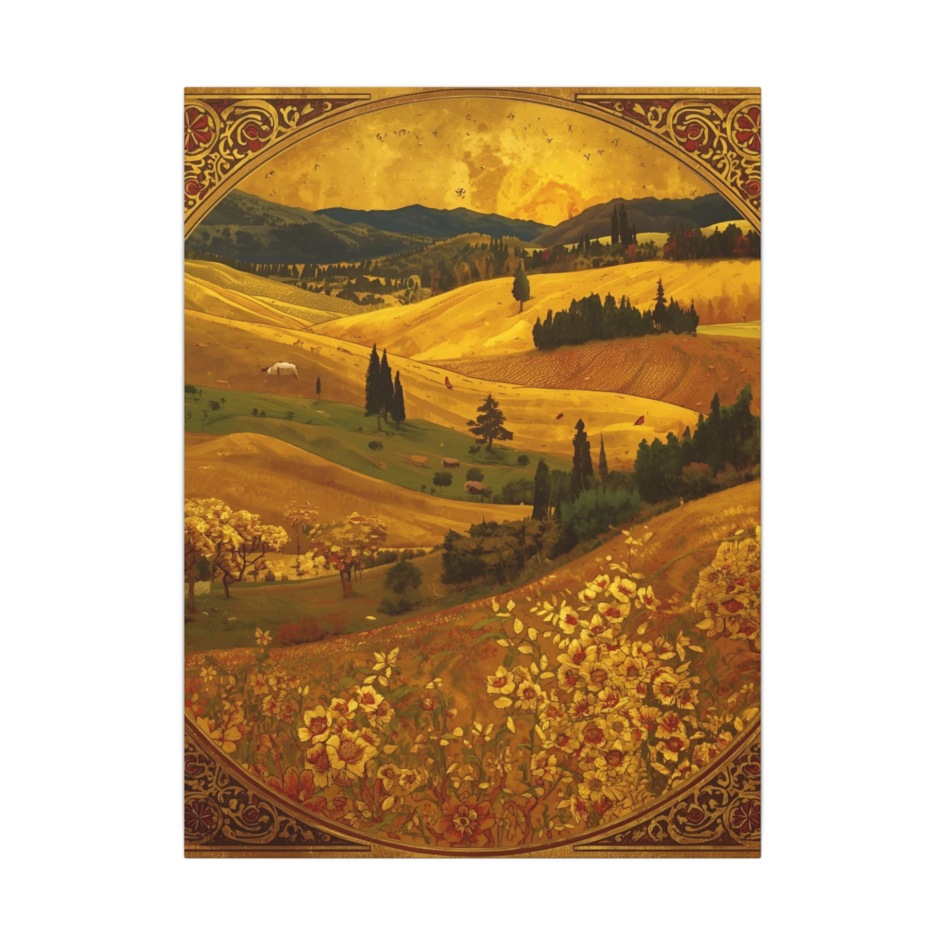 Golden Landscape Canvas Print by Rosetta Creative Boutique | Autumn Wall Art, Home Décor, Rustic Decor, Gift for Nature Lovers, Seasonal Art - Rosetta Creative Boutique