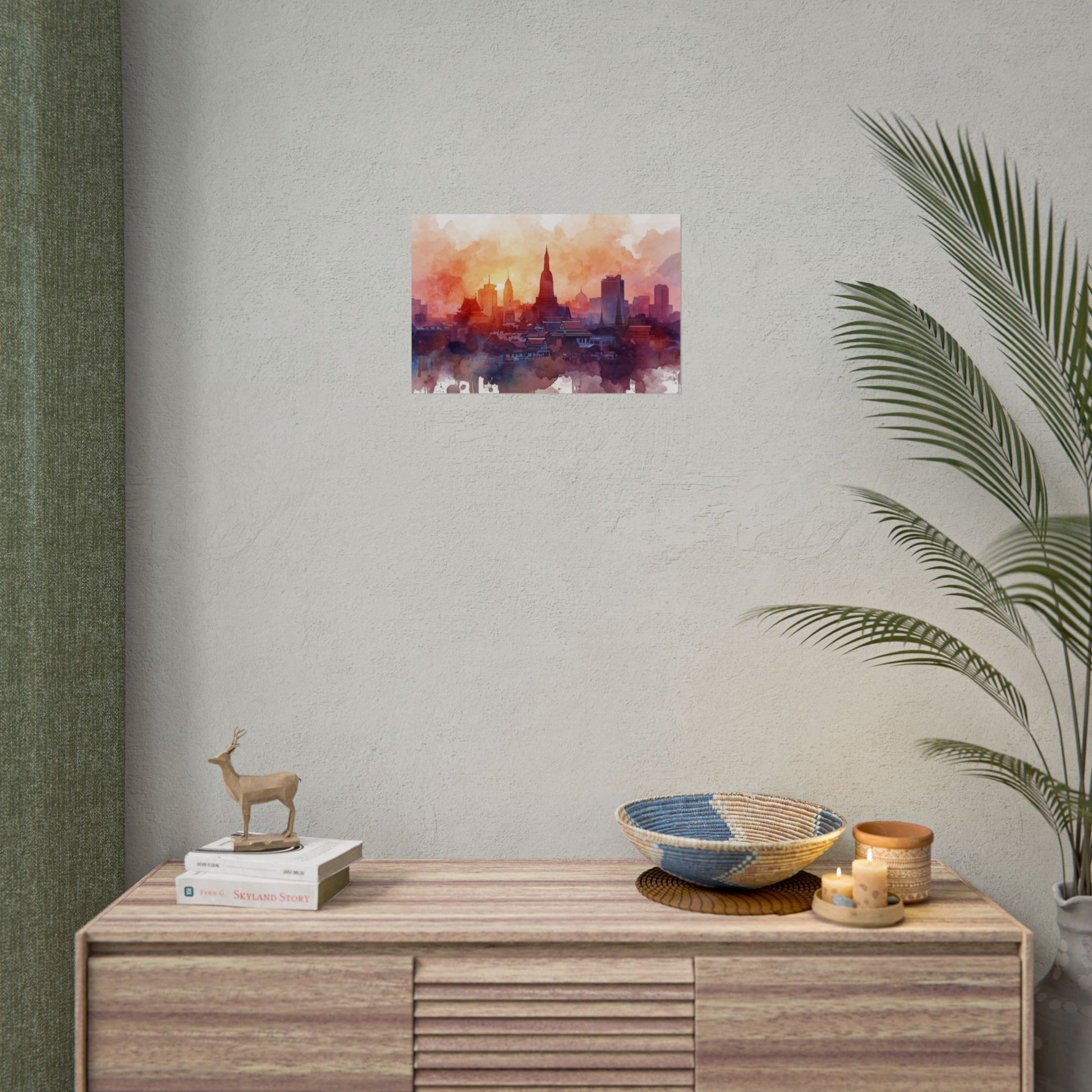 Bangkok Cityscape Posters Rolled Wall Art Home Decor Gift - Rosetta Creative Boutique