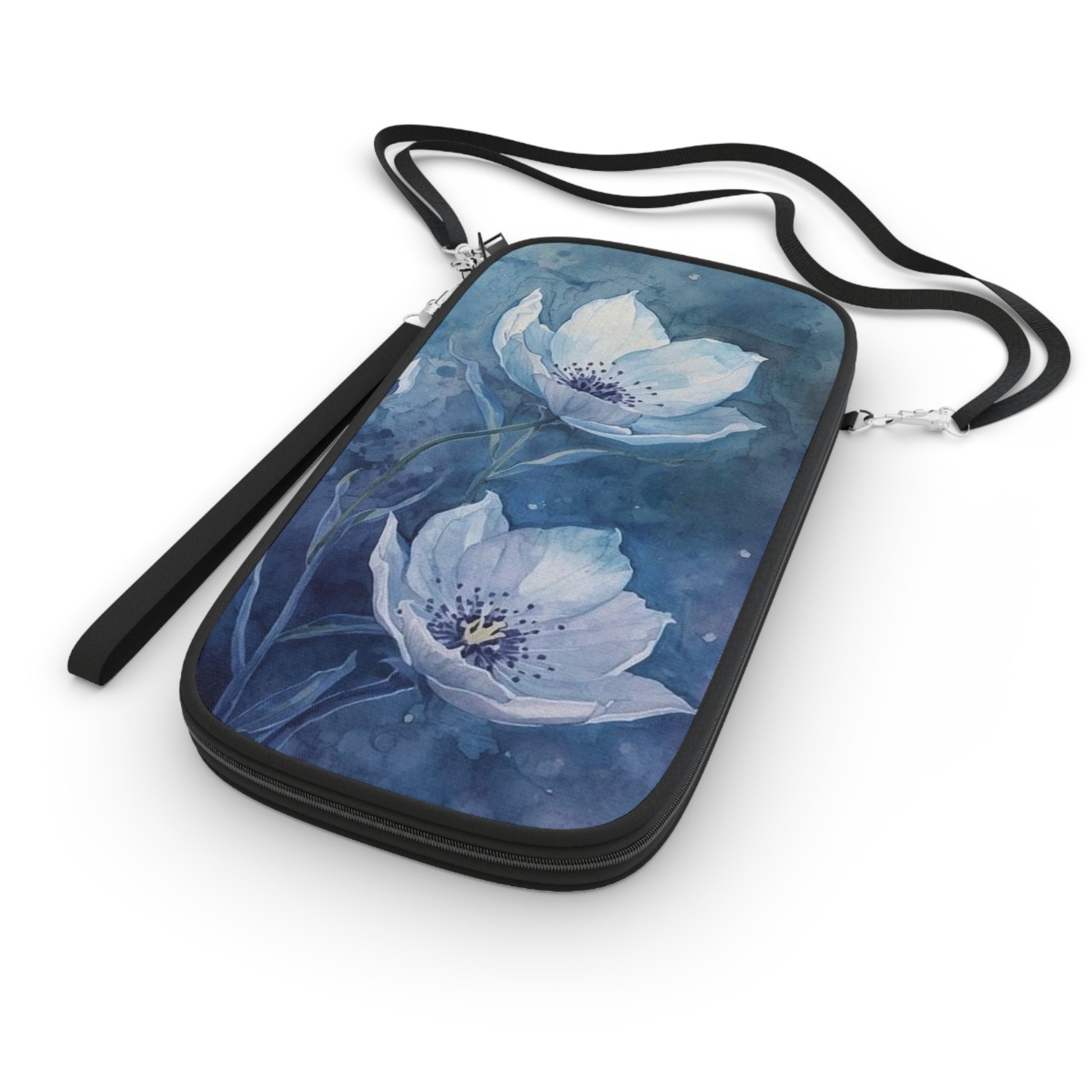 Elegant Moonflower Passport Wallet, Travel Accessory, Wedding Gift, Travel Document Holder, Birthday Gift, Stylish Organizer - Rosetta Creative Boutique