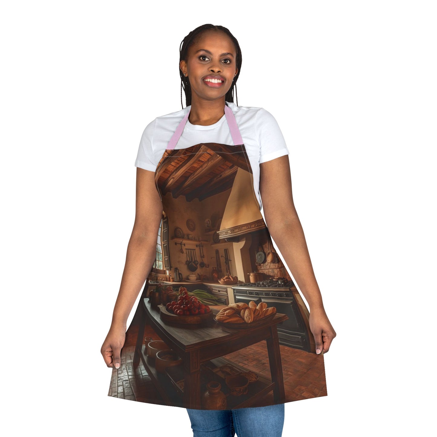 Cozy Tuscan Kitchen Apron, Cooking Gift, Foodie Essentials, Home Chef Apron, 5-Color Straps, Stylish Cooking Gear