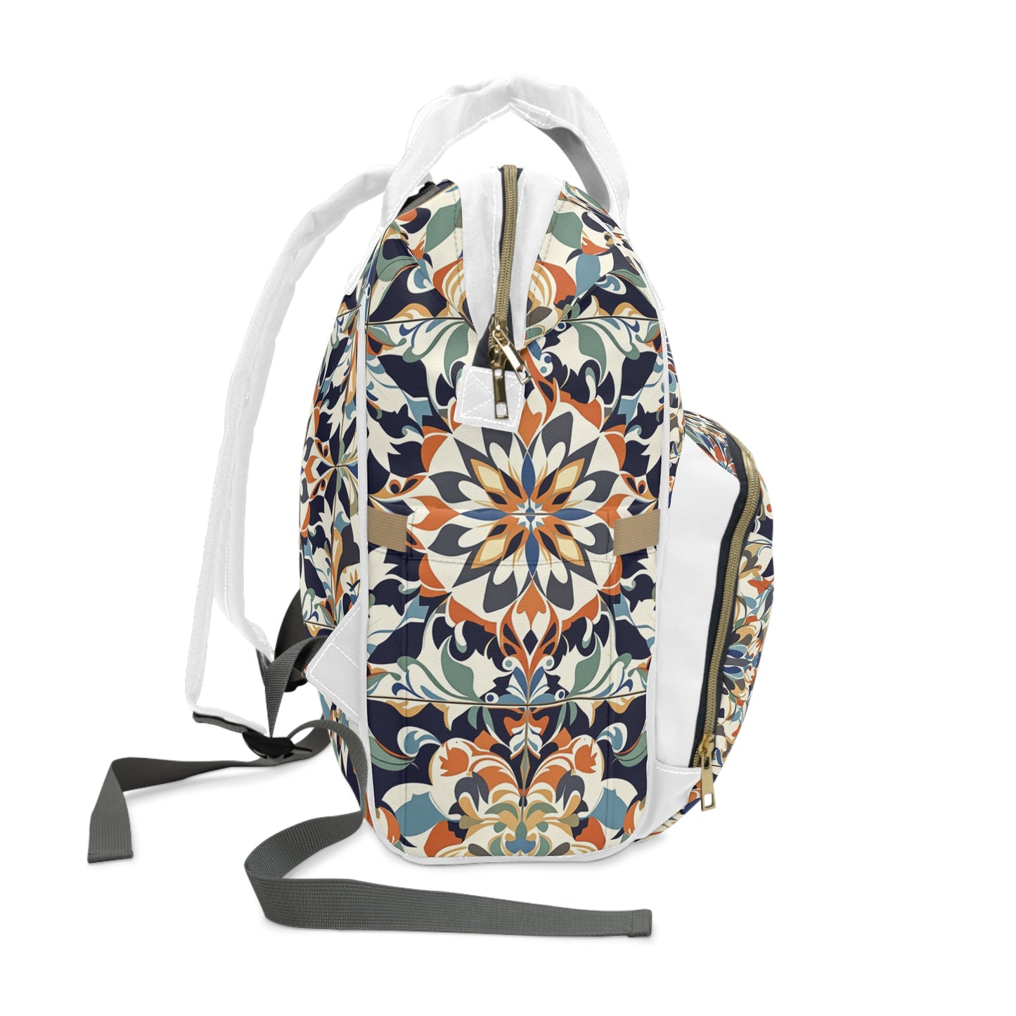 Stylish Italian Tile Backpack - Rosetta Creative Floral Bag for Trendy Adventures - Rosetta Creative Boutique