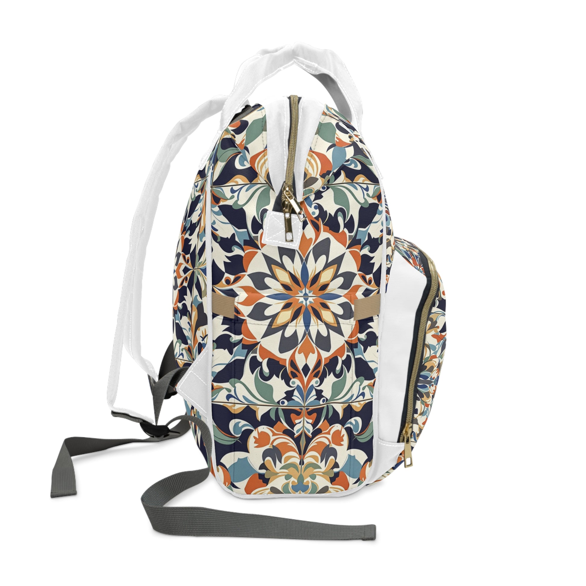 Stylish Italian Tile Backpack - Rosetta Creative Floral Bag for Trendy Adventures - Rosetta Creative Boutique