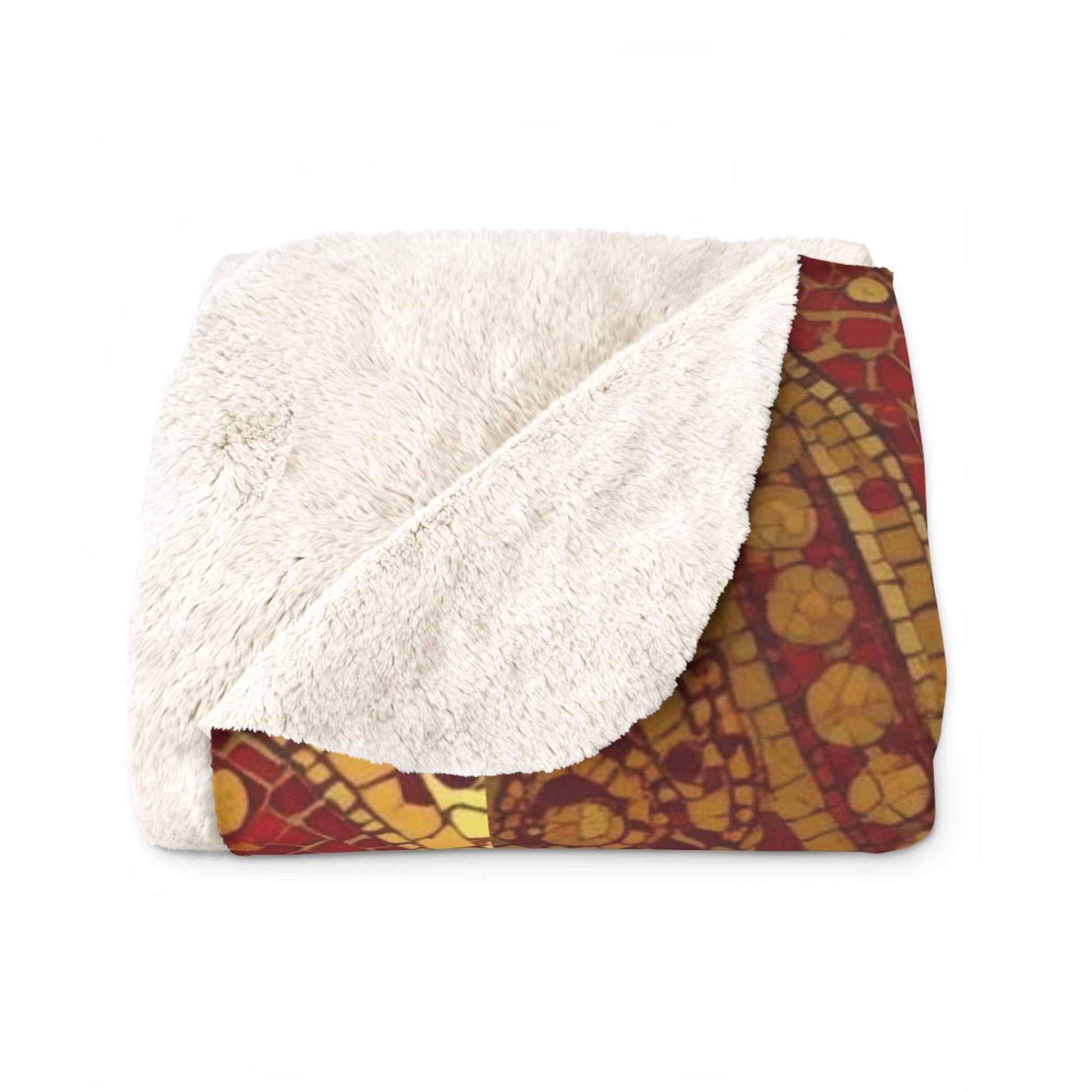 Cozy Bohemian Sherpa Fleece Blanket, Warm Throw, Floral Design, Home Decor, Gift for Her, Cozy Nights