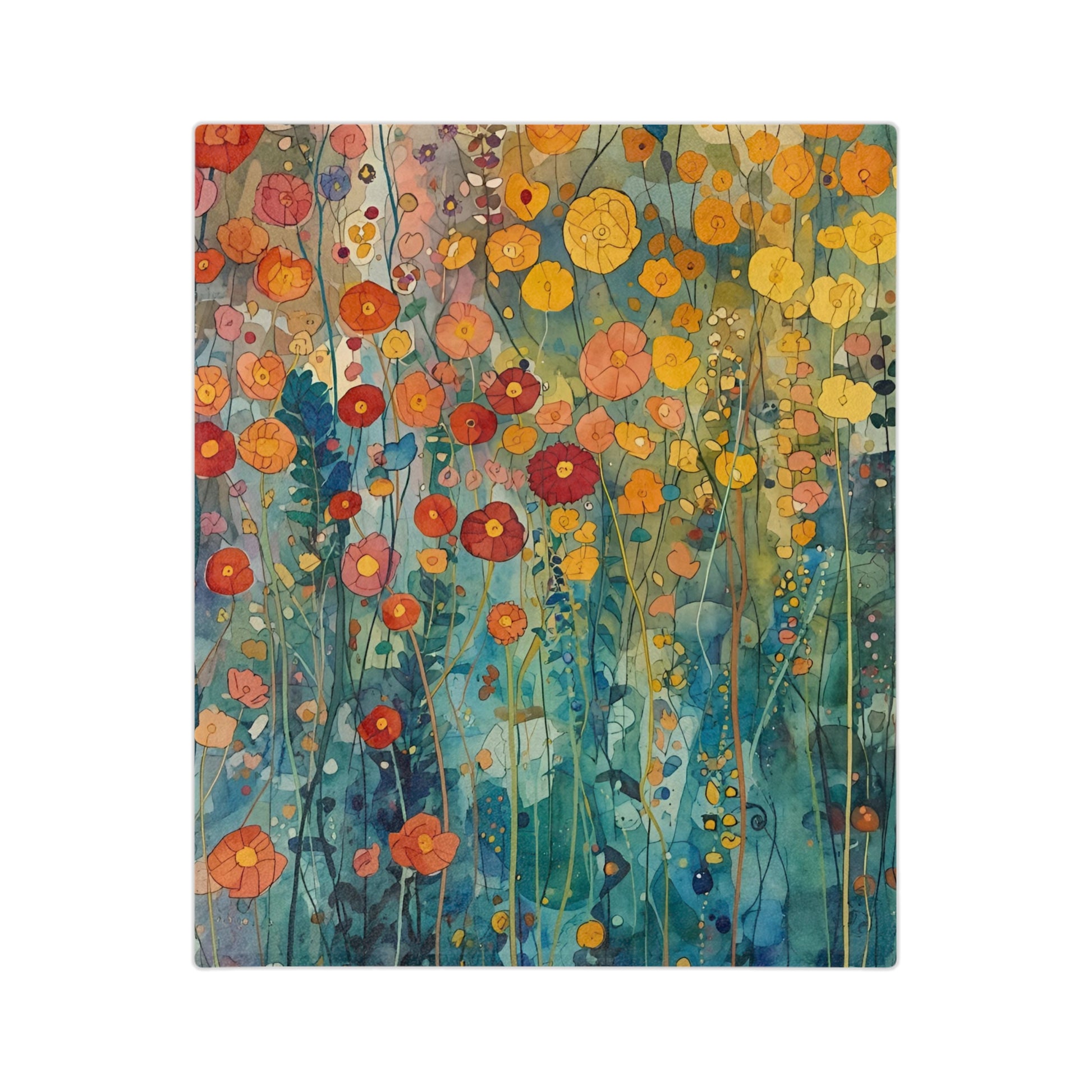 Vibrant Floral Microfiber Blanket - Exclusively at Rosetta Creative Boutique, Cozy Home Decor, Perfect for Picnics, Gifts, Boho Style, Unique Throw, All Seasons - Rosetta Creative Boutique