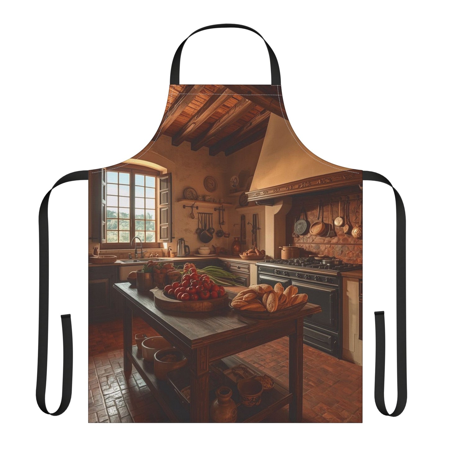 Cozy Tuscan Kitchen Apron, Cooking Gift, Foodie Essentials, Home Chef Apron, 5-Color Straps, Stylish Cooking Gear