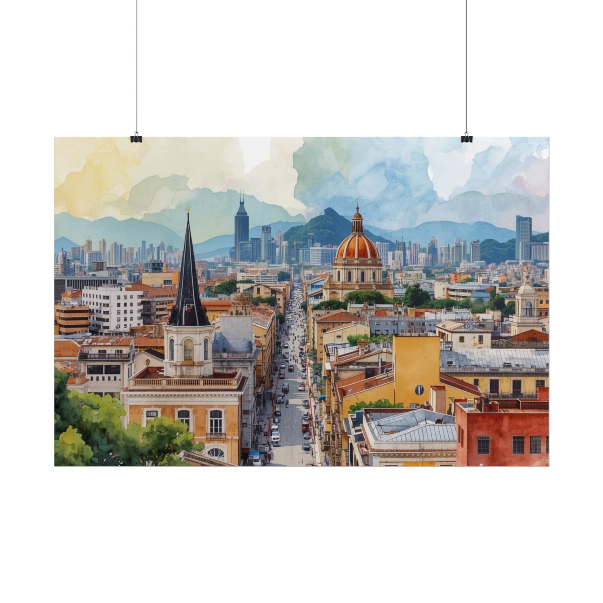 Cityscape Art Print of Sao Paolo, Brazil by Rosetta Creative Boutique, Rolled Posters, Modern Wall Decor, Urban Art, Home Decoration, Landscape Photography - Rosetta Creative Boutique