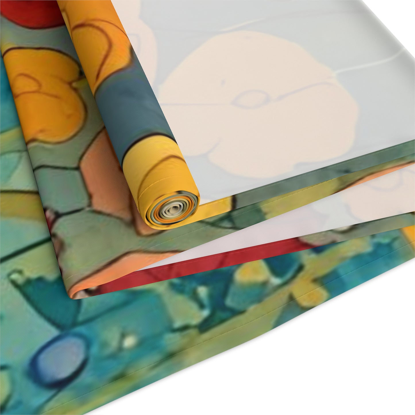 Vibrant Floral Table Runner, Vibrant Cotton & Poly Table Decor, Perfect for Home Decor, Weddings, and Gatherings - Rosetta Creative Boutique