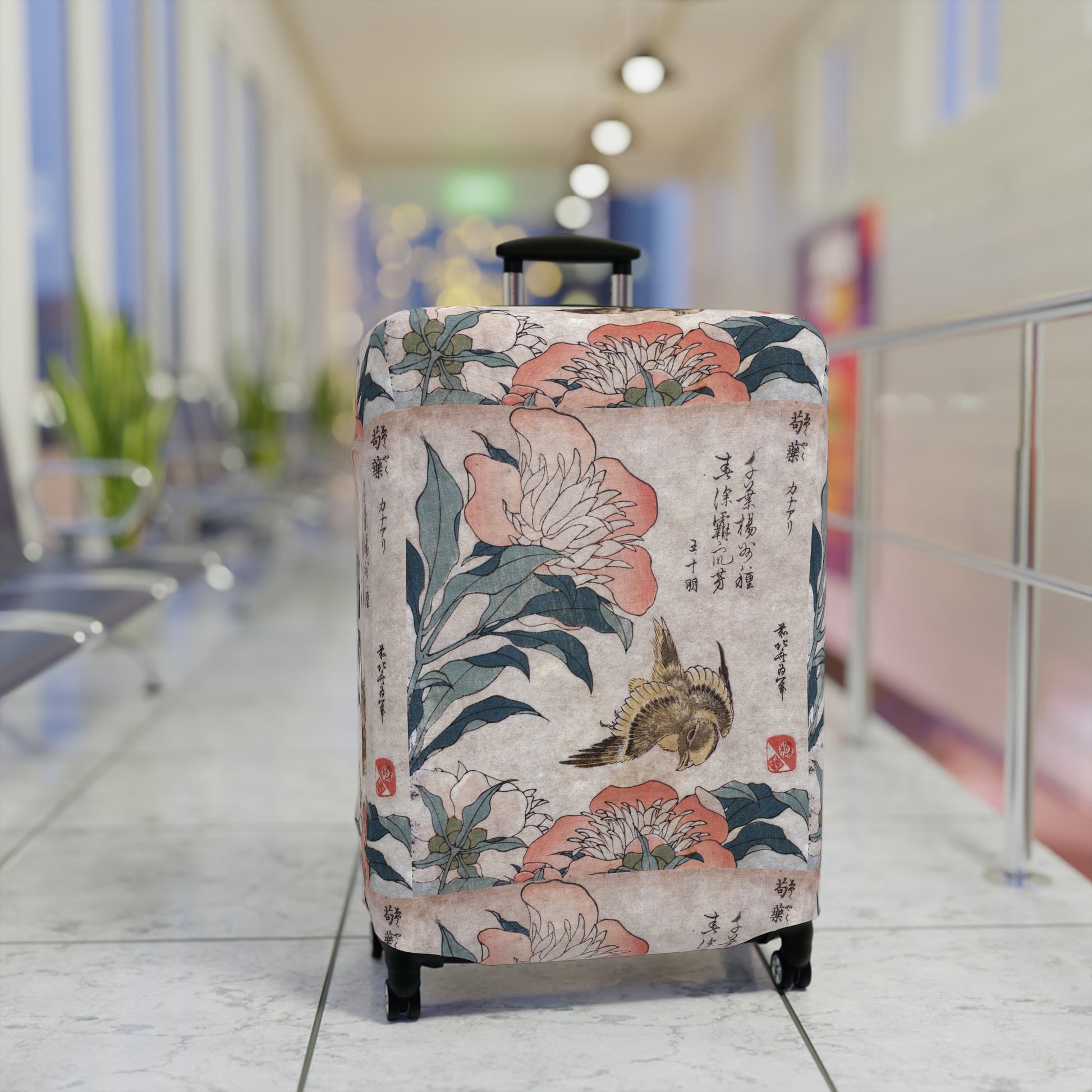 Japanese Floral Luggage Cover - Stylish Suitcase Protector, Perfect Travel Accessory and Ideal Gift for Adventurers - Rosetta Creative Boutique