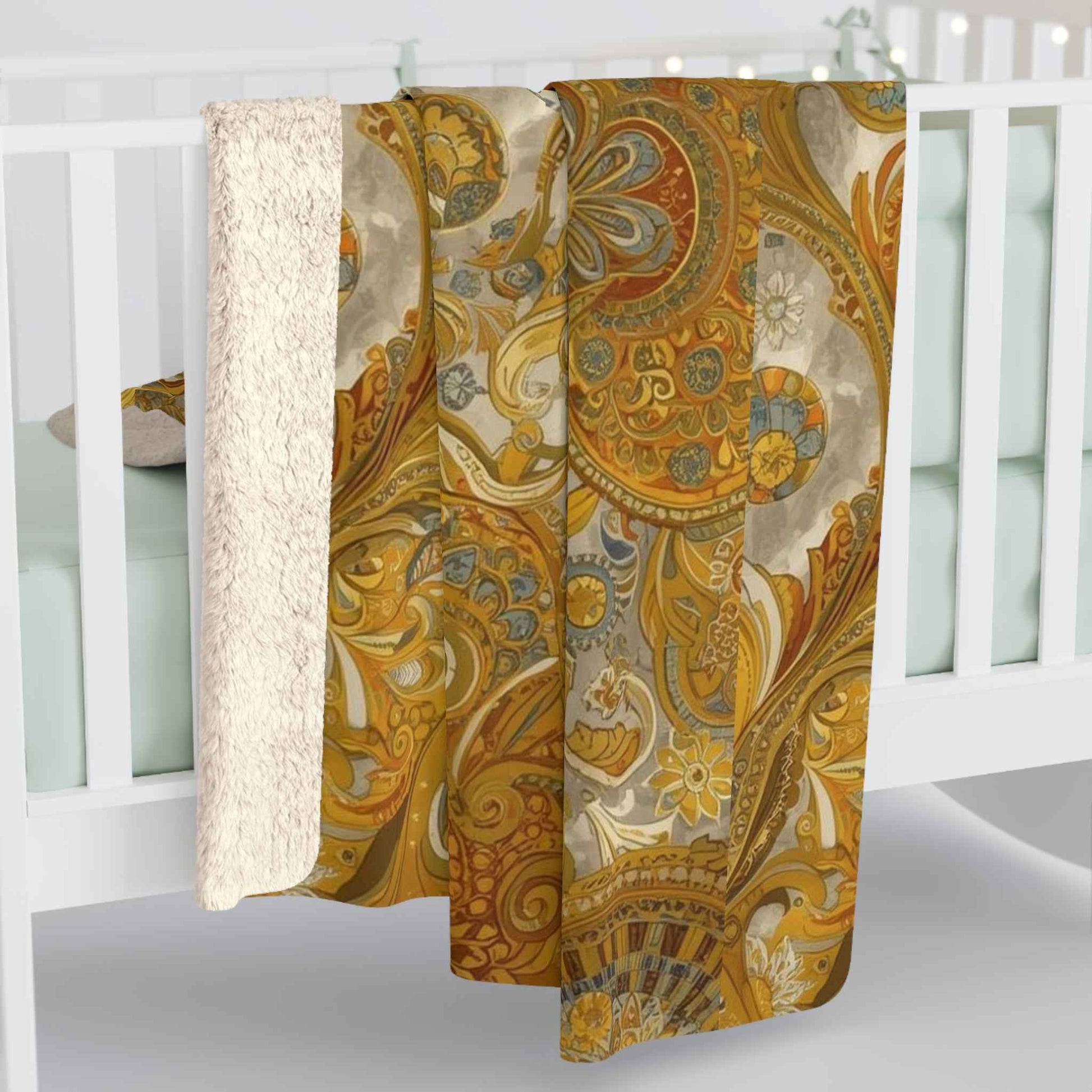 Luxurious Sherpa Fleece Blanket for Cozy Decor, Perfect for Home, Gifts, Winter, Holidays, Elegant Pattern