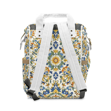 Gorgeous Italian Tile Floral Backpack - Rosetta Creative Exclusive, Professional Essential for Everyday Use and Travel - Rosetta Creative Boutique