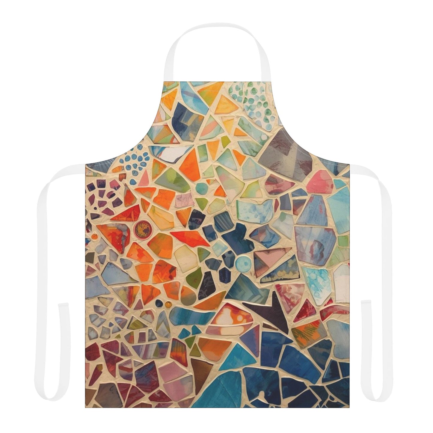 Colorful Mosaic Apron for Cooking and Crafting, Artistic Kitchen Gift, Chef's Apron, DIY Enthusiast Gift, Creative Cooking Gear