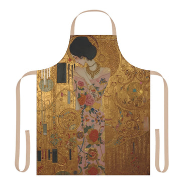 Elegant Art Apron in Gustav Klimt Style, Colorful Cooking Gift, Stylish Chef Apron, Unique Kitchen Accessory, Ideal for Home Cooks, Art Lovers