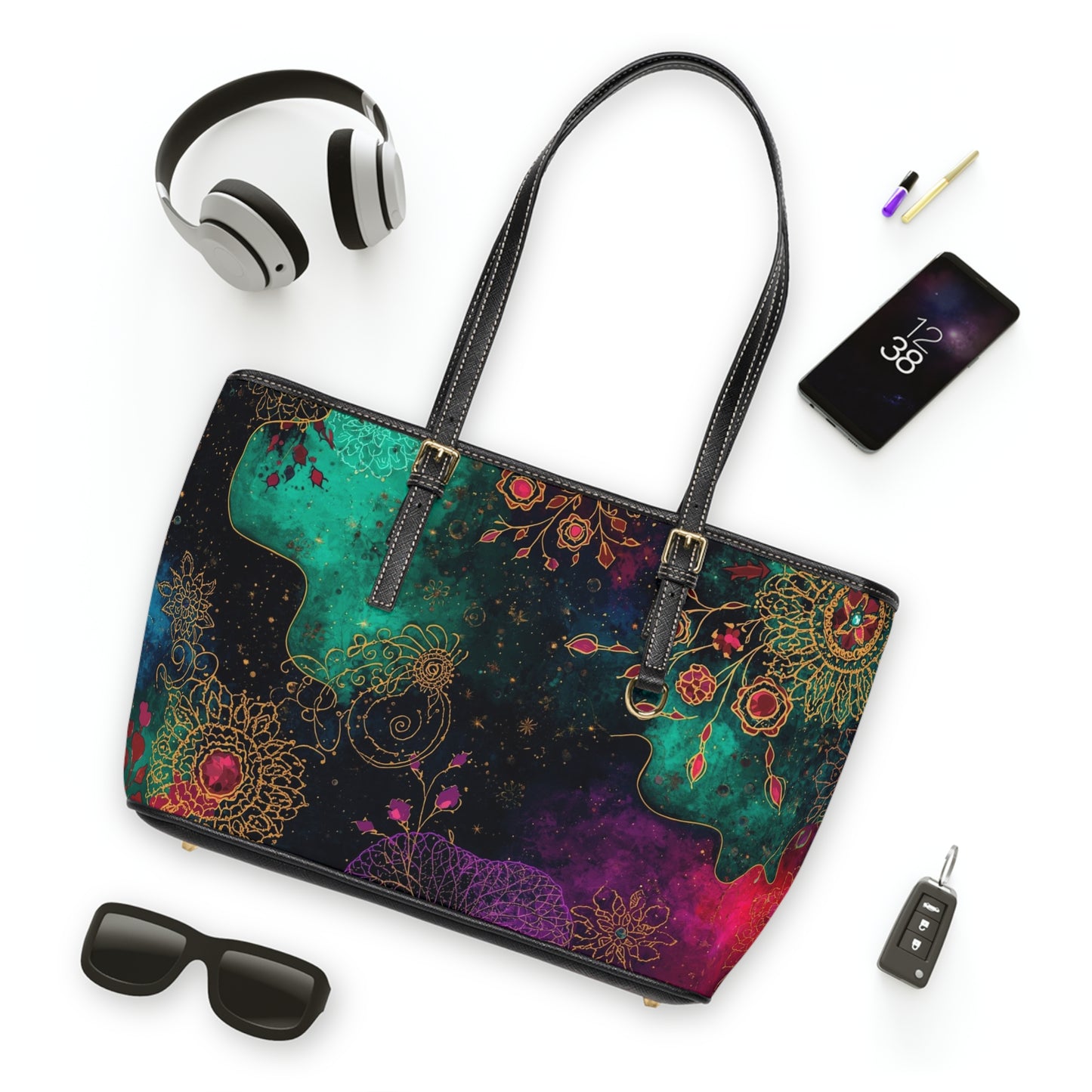 Vibrant Vegan PU Leather Shoulder Bag Boho Chic Handbag - Rosetta Creative Boutique