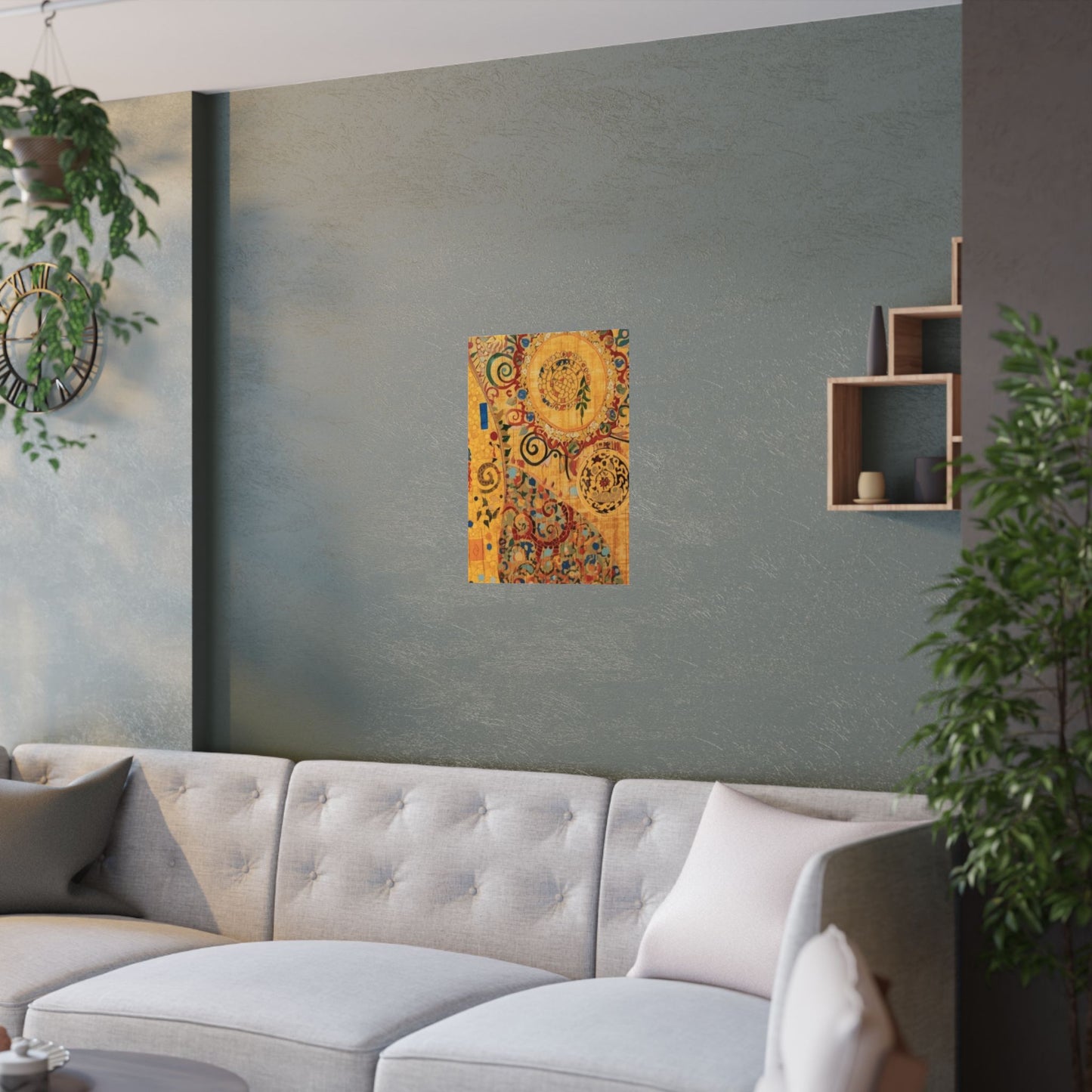 Vibrant Gold Abstract Wall Art Poster For Elegant Decor - Rosetta Creative Boutique