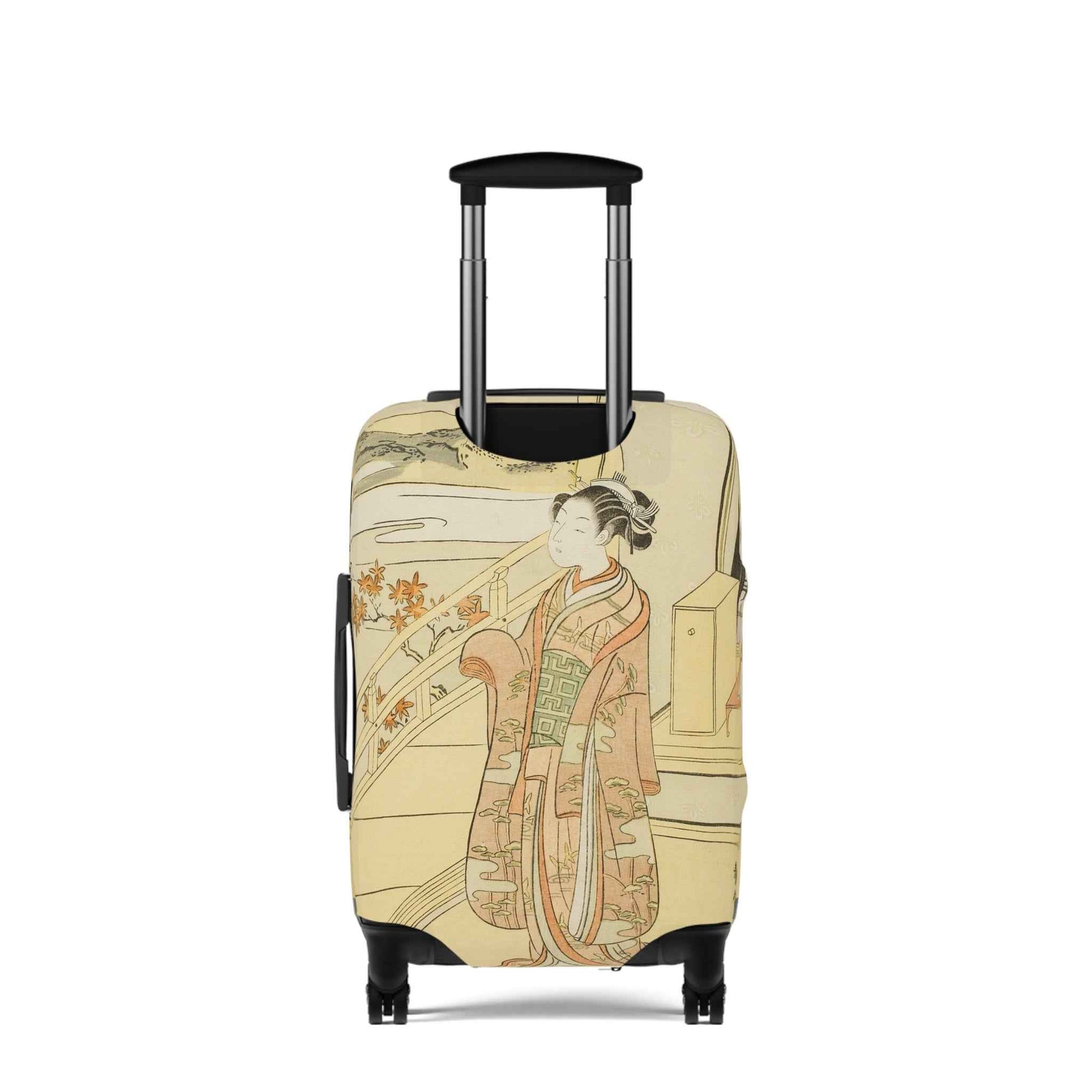 Japanese Painting Luggage Cover | Suitcase Protector Travel Accessory | Gift for Travelers & Wanderlust Decor by Rosetta Creative Boutique - Rosetta Creative Boutique