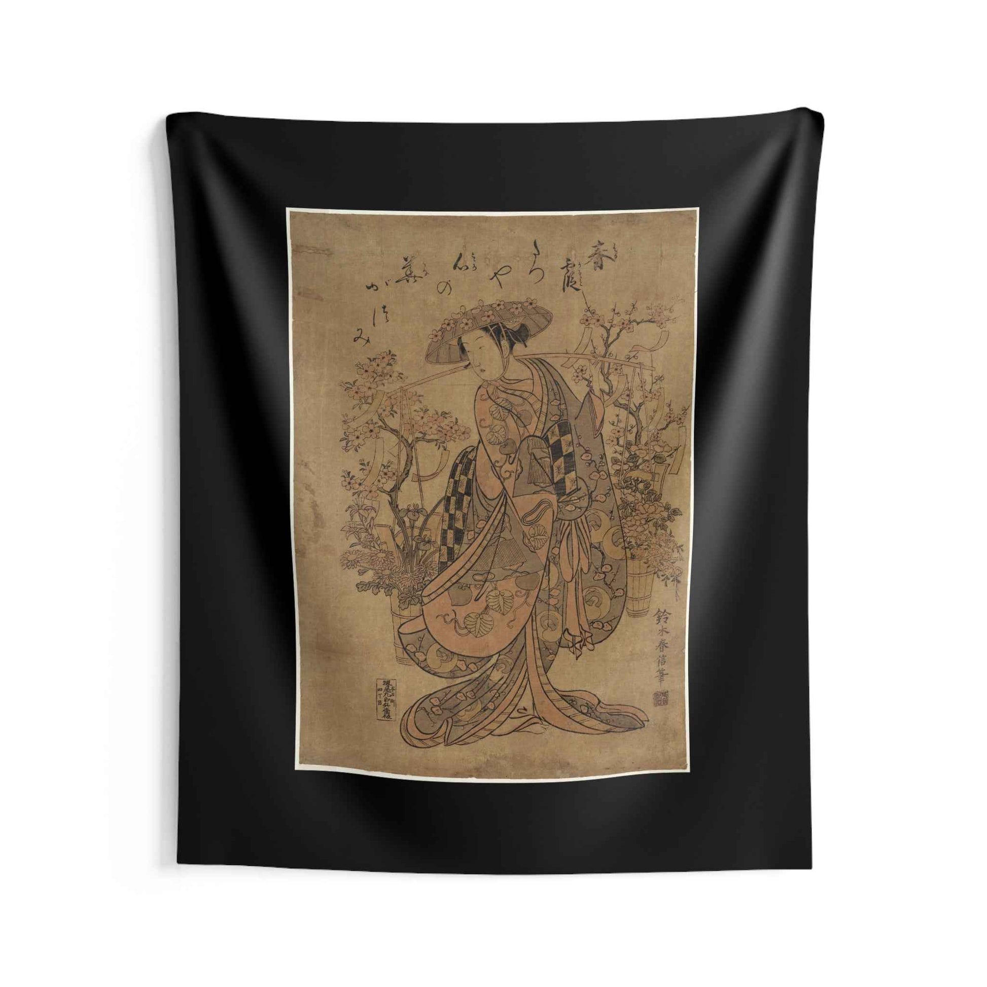 Elegant Japanese Wall Tapestry, Home Decor, Bohemian Bedroom Wall Hanging, Art Decor Gift, Artistic Indoor Tapestry