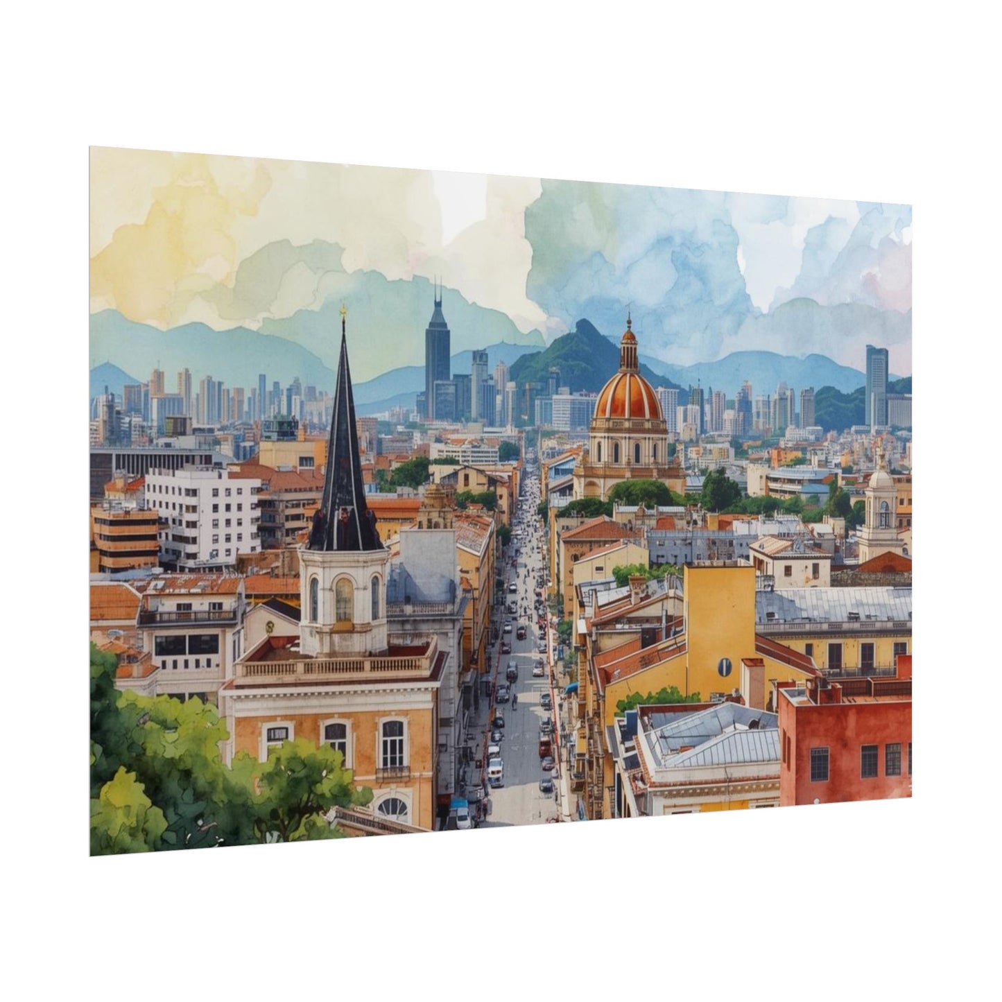 Cityscape Art Print of Sao Paolo, Brazil by Rosetta Creative Boutique, Rolled Posters, Modern Wall Decor, Urban Art, Home Decoration, Landscape Photography - Rosetta Creative Boutique