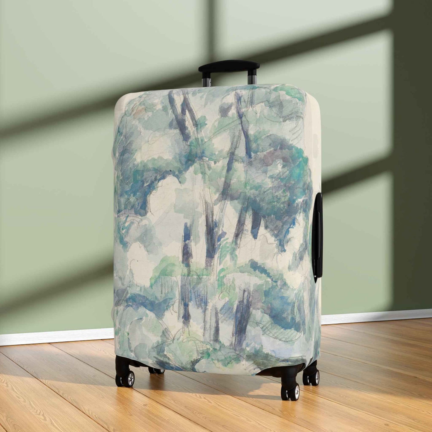 Cezanne Luggage Cover - Banks of the Seine Travel Accessory, Unique Gift for Travelers, Custom Luggage Protector, Wanderlust Decor, Airplane Essentials - Rosetta Creative Boutique
