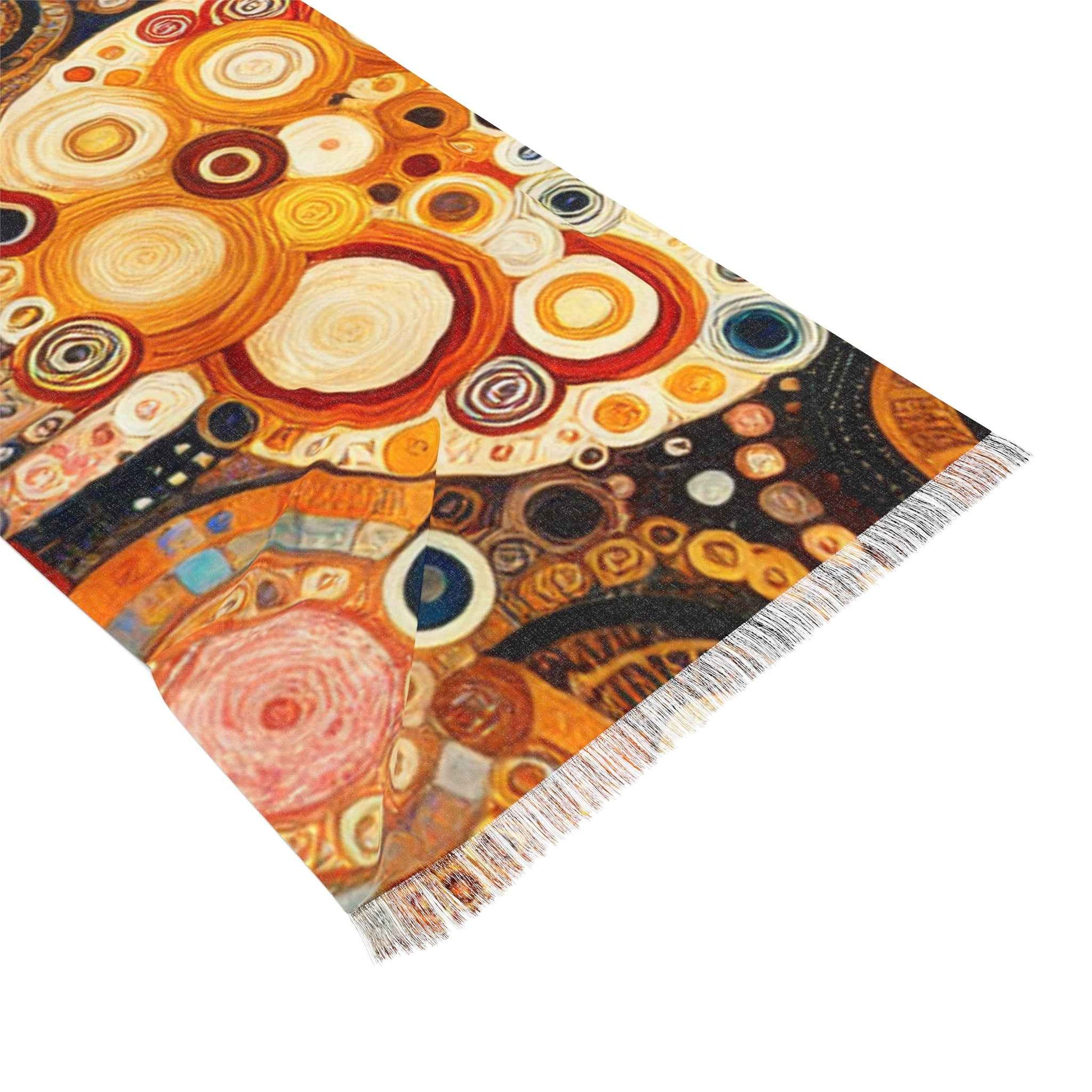 Klimt-Inspired Light Scarf - Artistic Bohemian Wrap, Perfect Accessory for Every Season and Gift for Art Lovers - Rosetta Creative Boutique