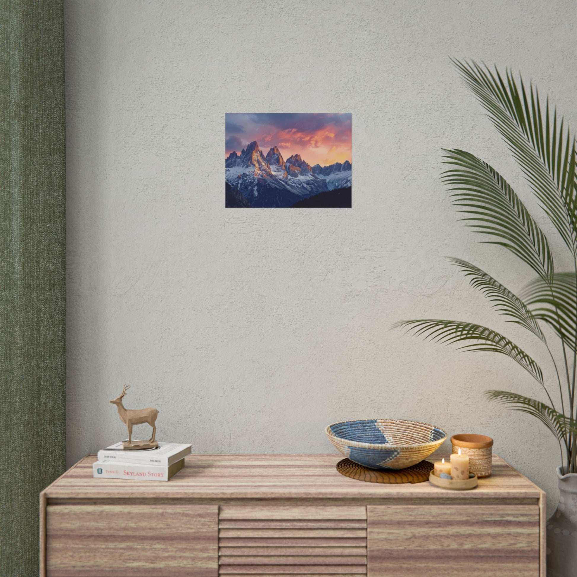 Dolomite Mountain Landscape Rolled Poster, Wall Art Print, Home Decor, Nature Artwork, Gift for Nature Lovers - Rosetta Creative Boutique