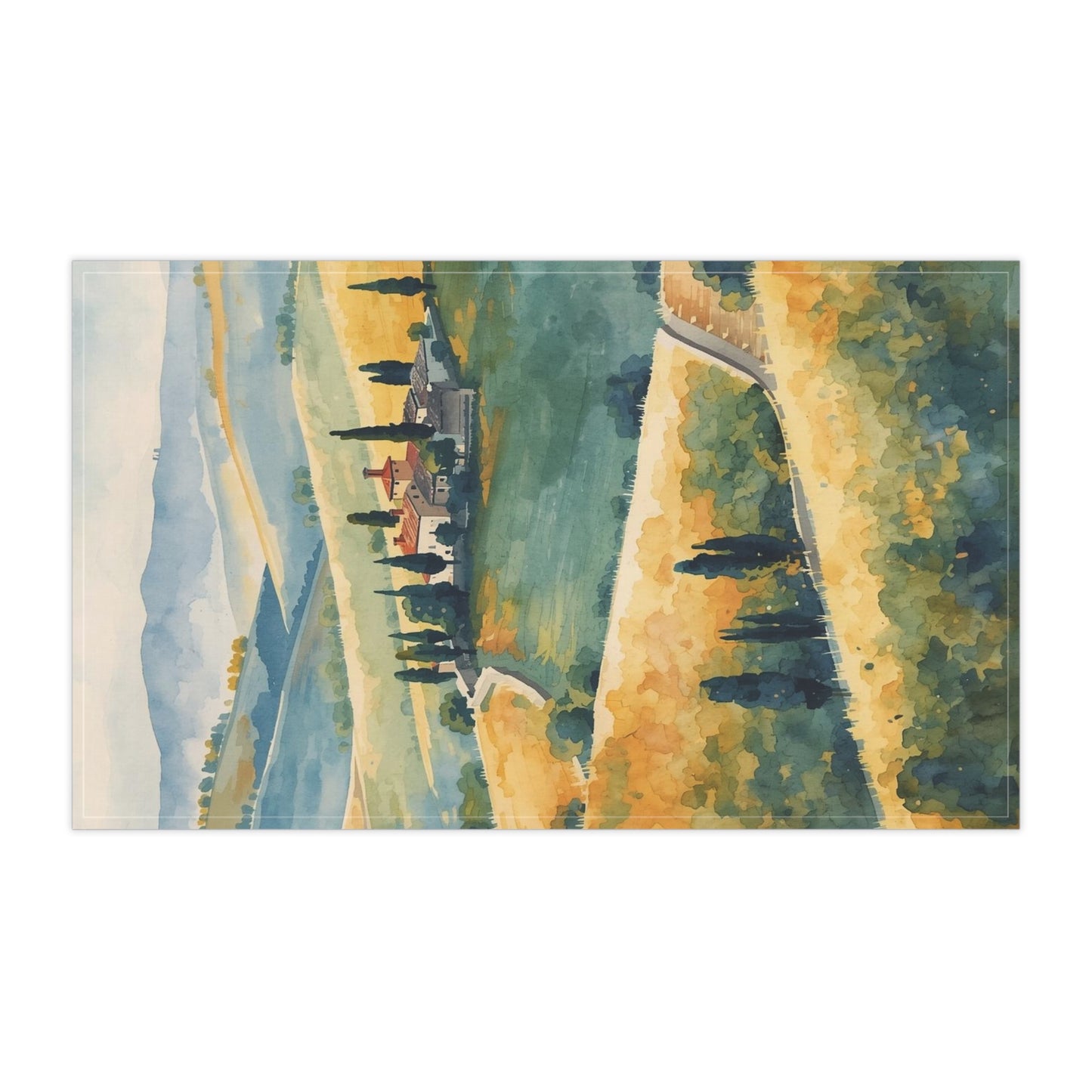 Scenic Tuscan Landscape Tea Towels, Italian Countryside Kitchen Decor, Farmhouse Gift, Rustic Home Accents, Eco-Friendly Kitchen Accessories