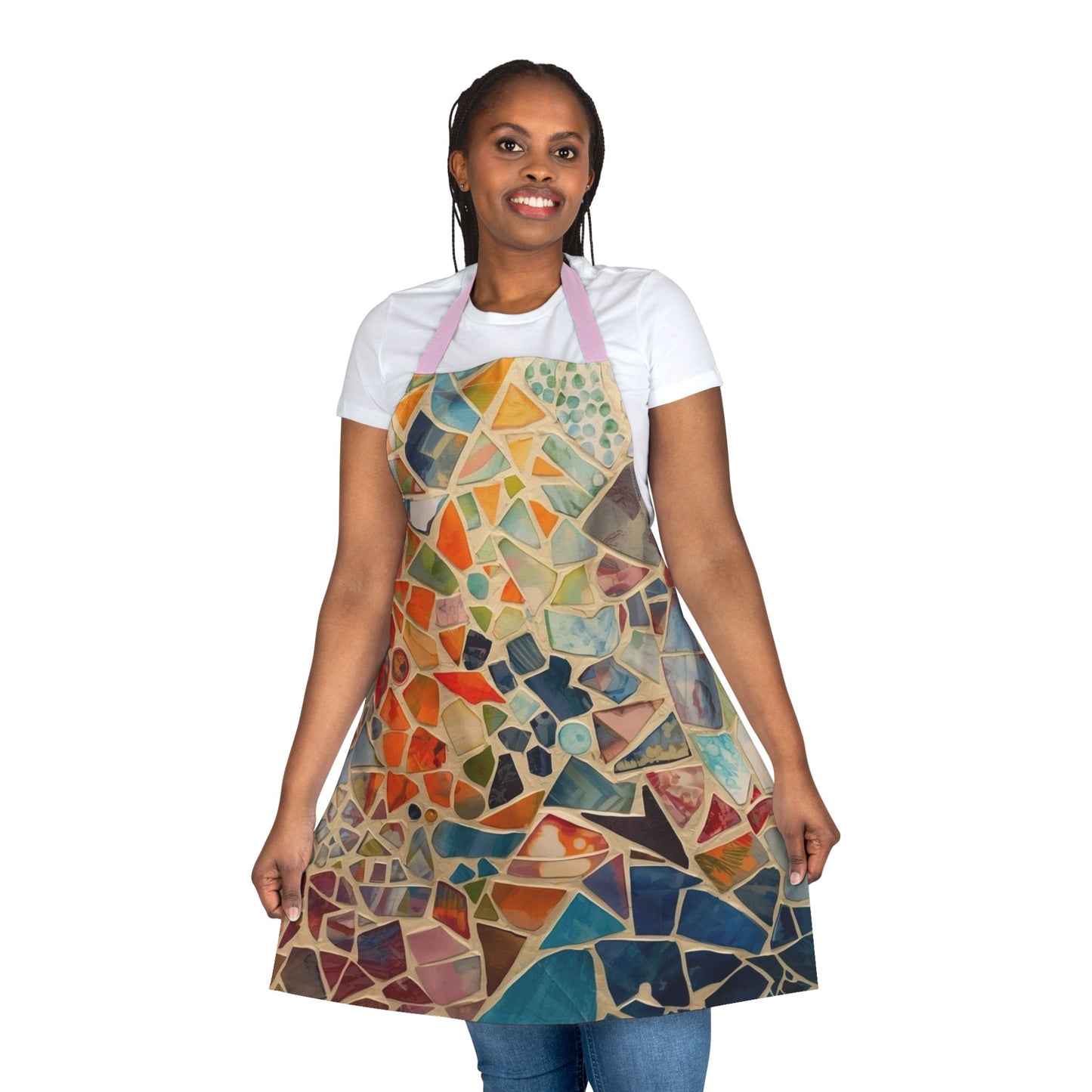Colorful Mosaic Apron for Cooking and Crafting, Artistic Kitchen Gift, Chef's Apron, DIY Enthusiast Gift, Creative Cooking Gear