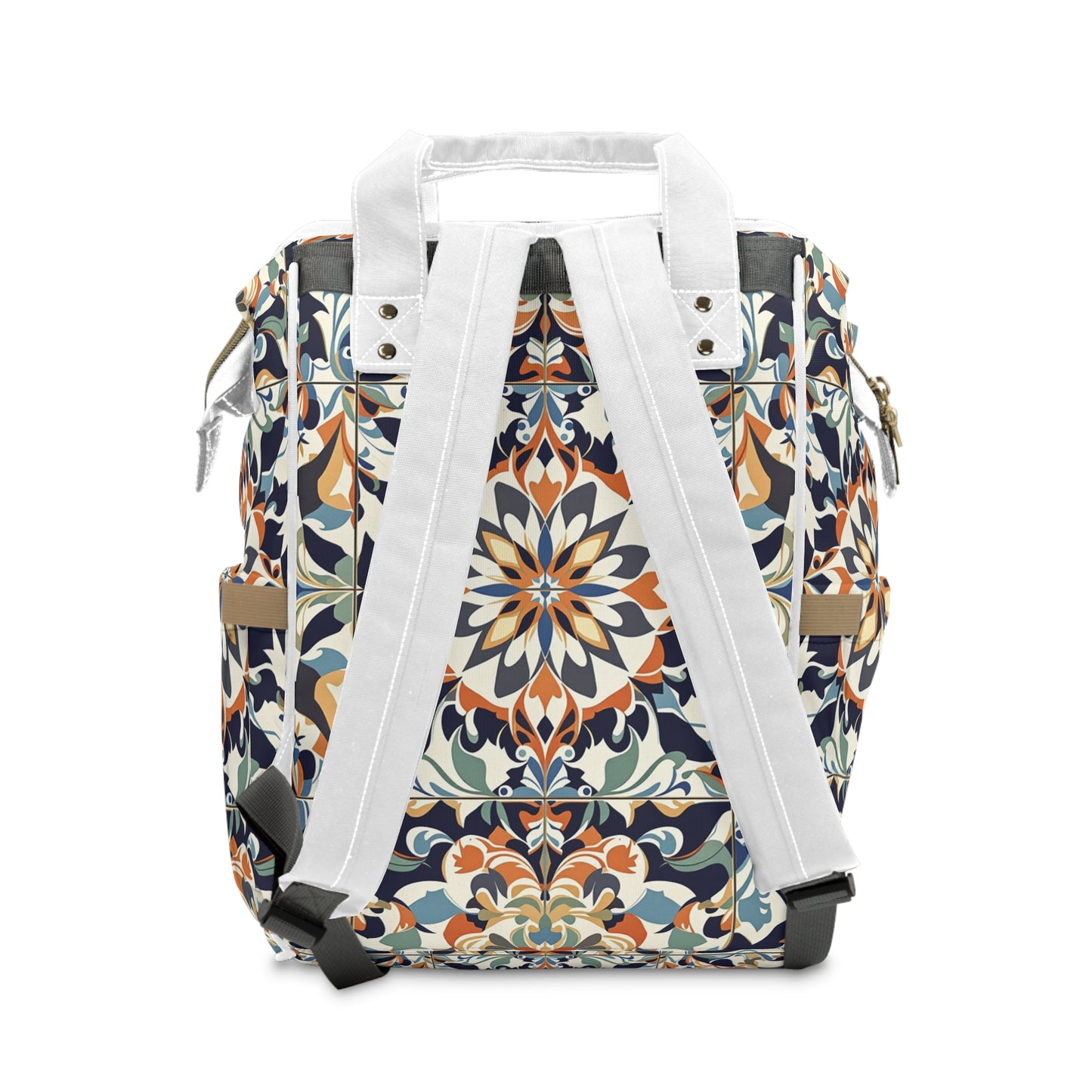Stylish Italian Tile Backpack - Rosetta Creative Floral Bag for Trendy Adventures - Rosetta Creative Boutique