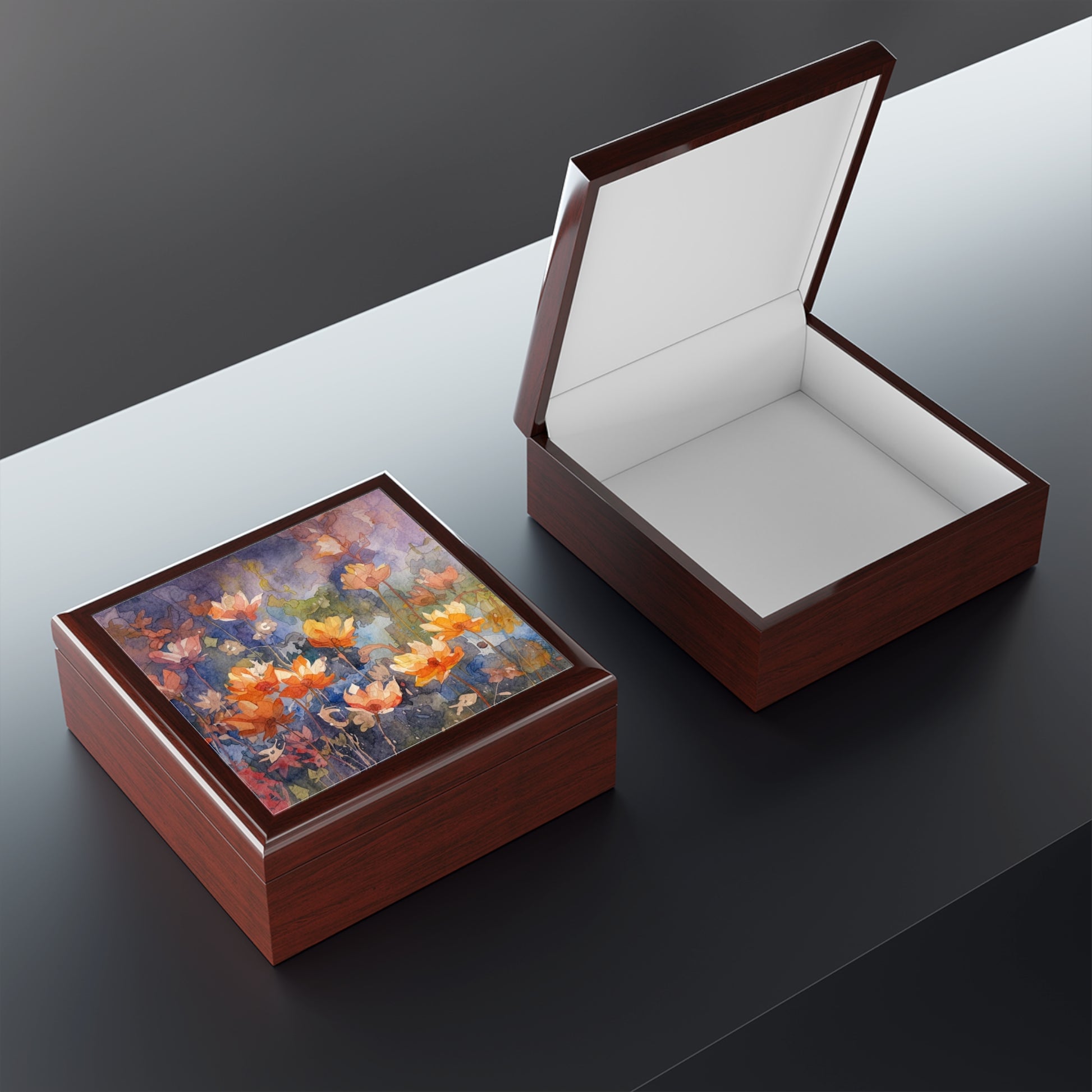 Floral Jewelry Box Keepsake Organizer For Her Home Decor - Rosetta Creative Boutique