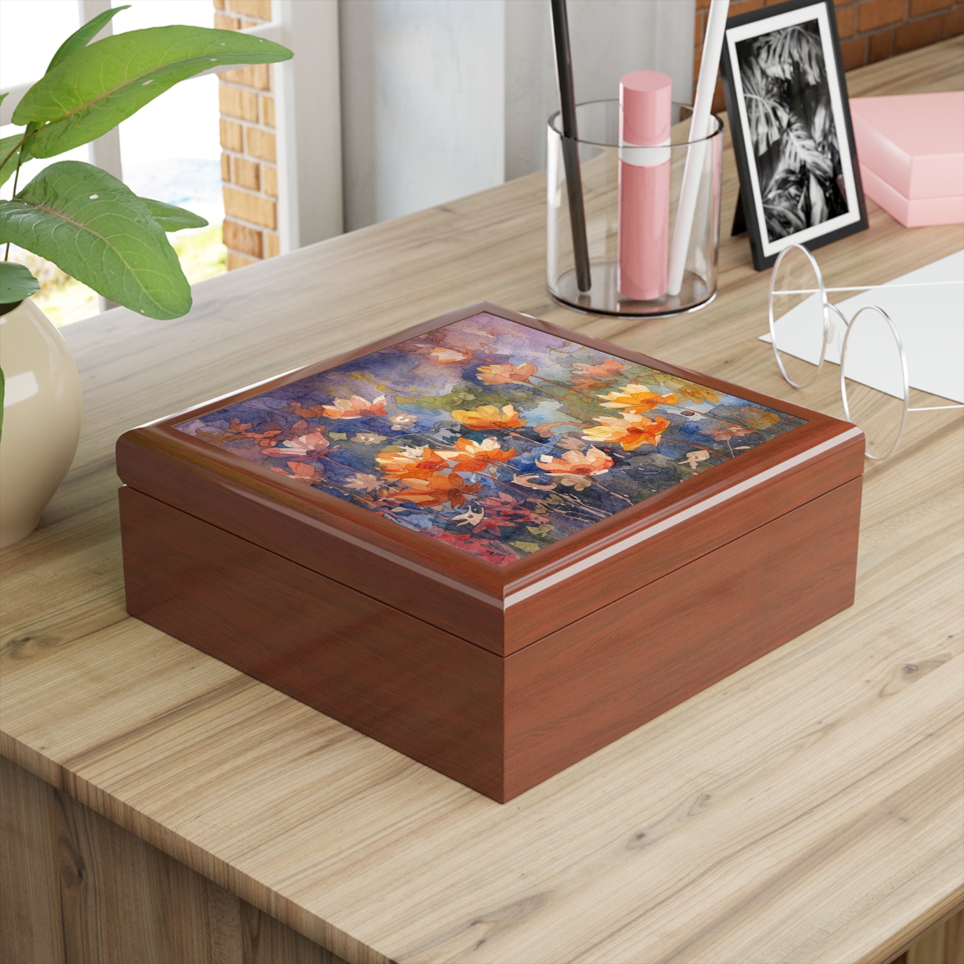 Floral Jewelry Box Keepsake Organizer For Her Home Decor - Rosetta Creative Boutique