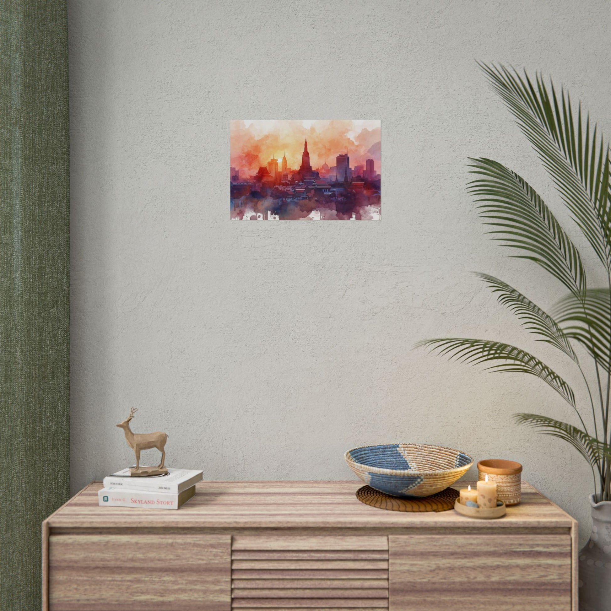 Bangkok Cityscape Posters Rolled Wall Art Home Decor Gift - Rosetta Creative Boutique