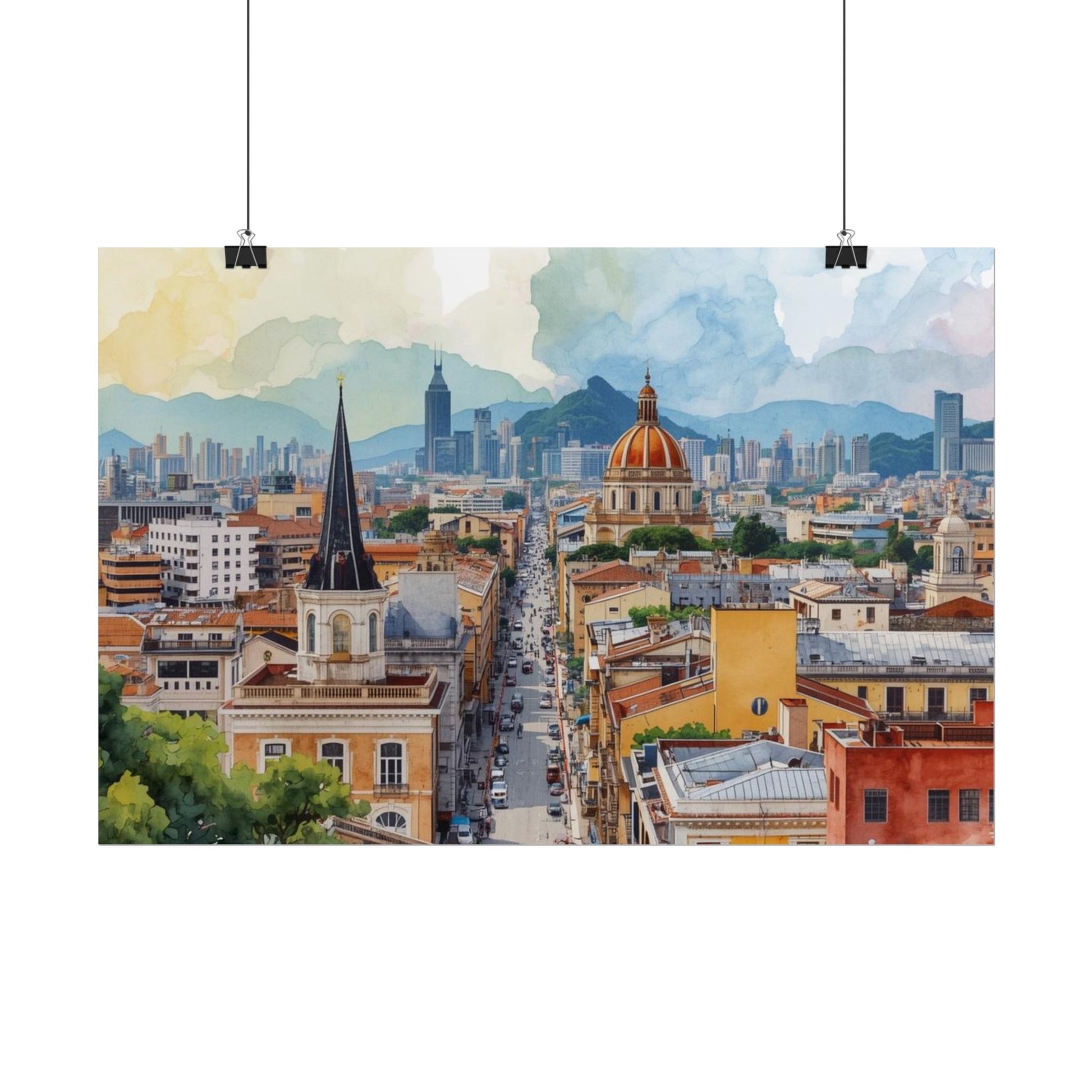 Cityscape Art Print of Sao Paolo, Brazil by Rosetta Creative Boutique, Rolled Posters, Modern Wall Decor, Urban Art, Home Decoration, Landscape Photography - Rosetta Creative Boutique