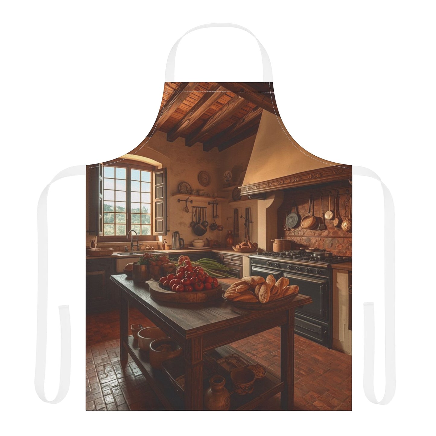 Cozy Tuscan Kitchen Apron, Cooking Gift, Foodie Essentials, Home Chef Apron, 5-Color Straps, Stylish Cooking Gear