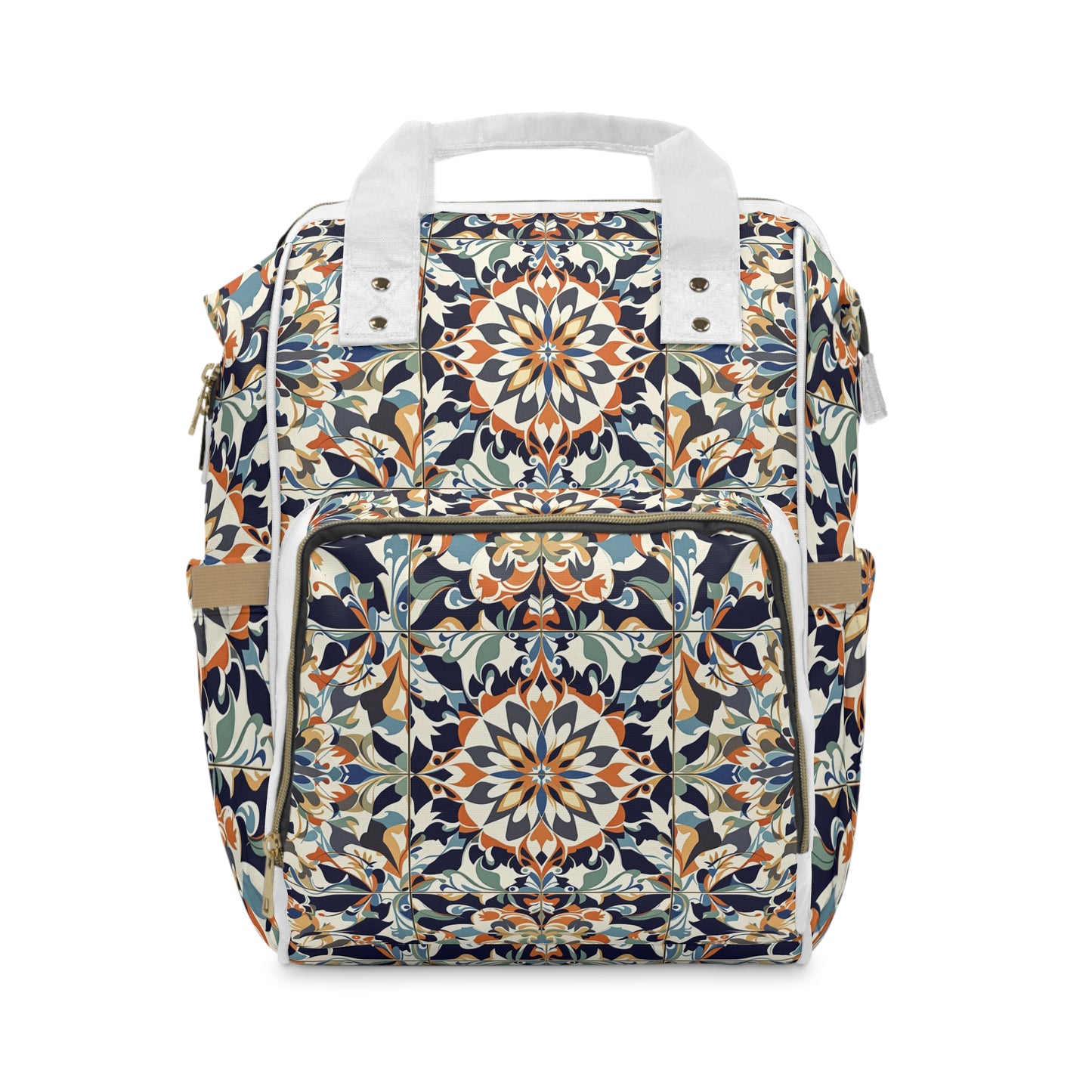Stylish Italian Tile Backpack - Rosetta Creative Floral Bag for Trendy Adventures - Rosetta Creative Boutique