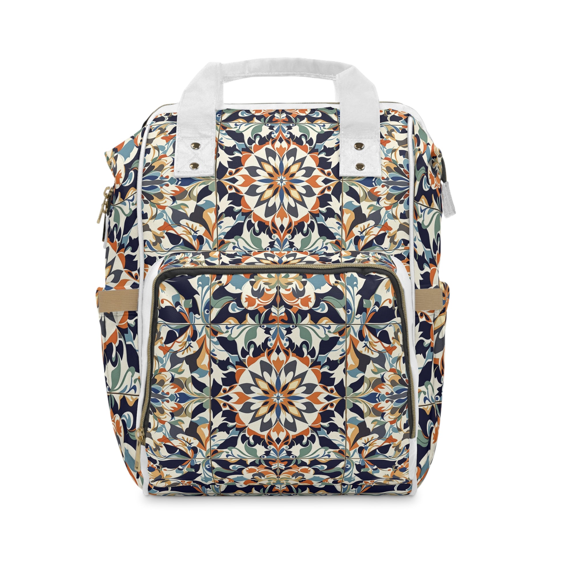 Stylish Italian Tile Backpack - Rosetta Creative Floral Bag for Trendy Adventures - Rosetta Creative Boutique
