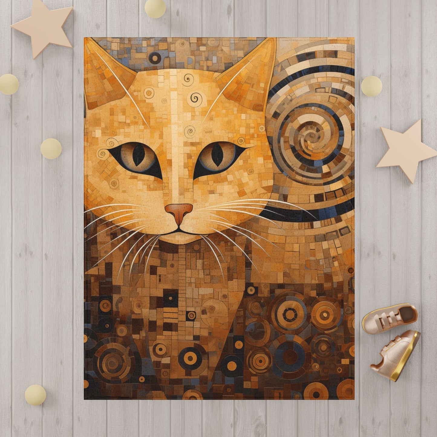 Artistic Cat Toddler Blanket – Cozy, Colorful, and Perfect for Kids