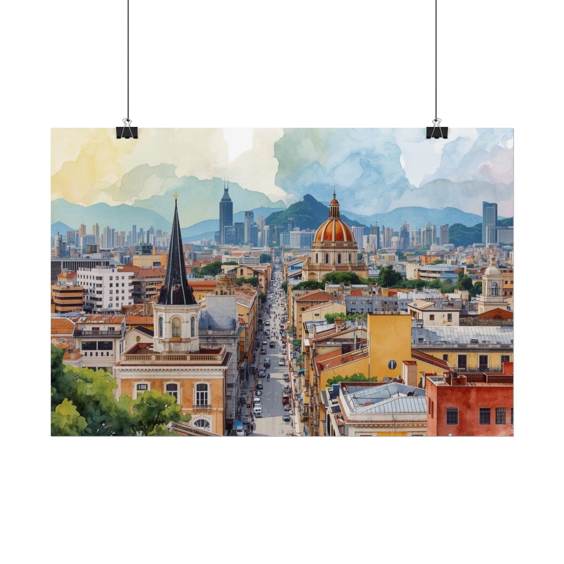 Cityscape Art Print of Sao Paolo, Brazil by Rosetta Creative Boutique, Rolled Posters, Modern Wall Decor, Urban Art, Home Decoration, Landscape Photography - Rosetta Creative Boutique