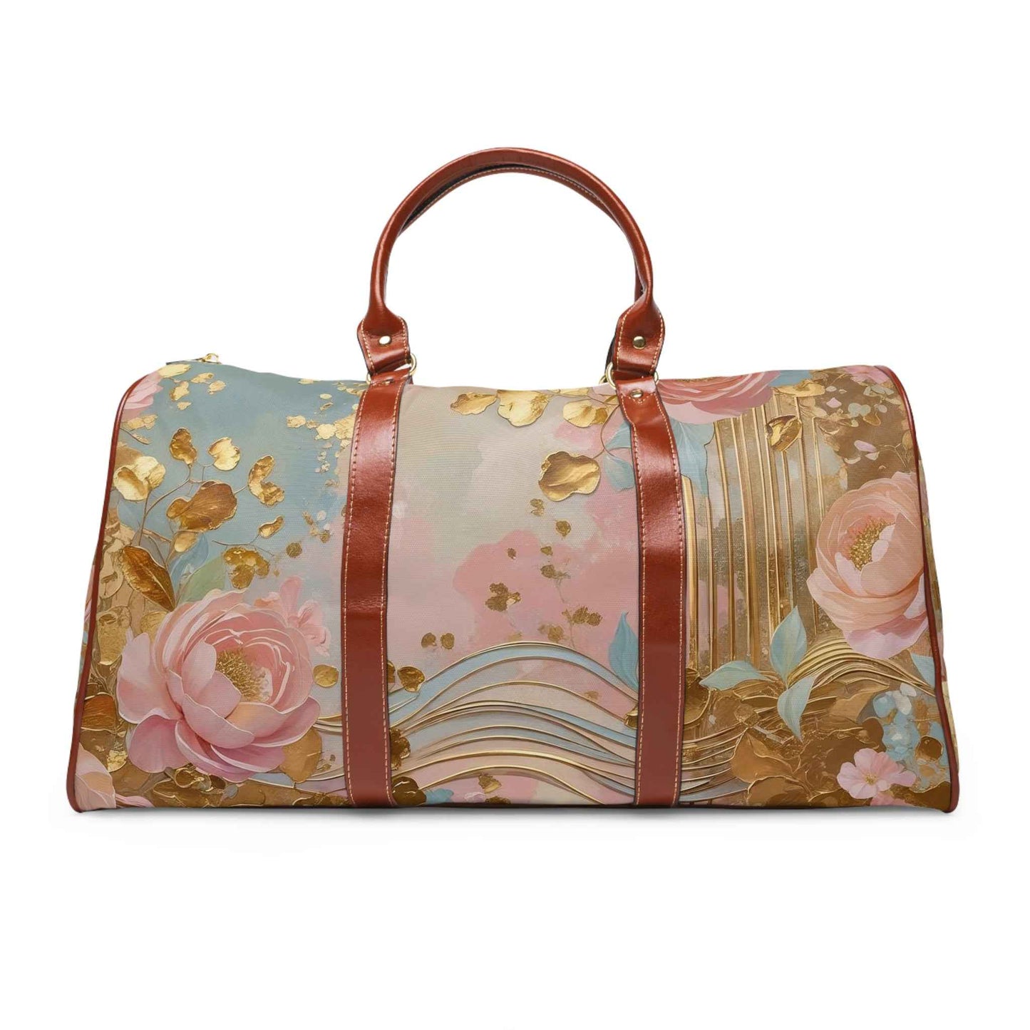 Feminine Floral Travel Bag - Stylish Waterproof Weekend Getaway Tote, Gym & Beach Bag by Rosetta Creative Boutique - Rosetta Creative Boutique