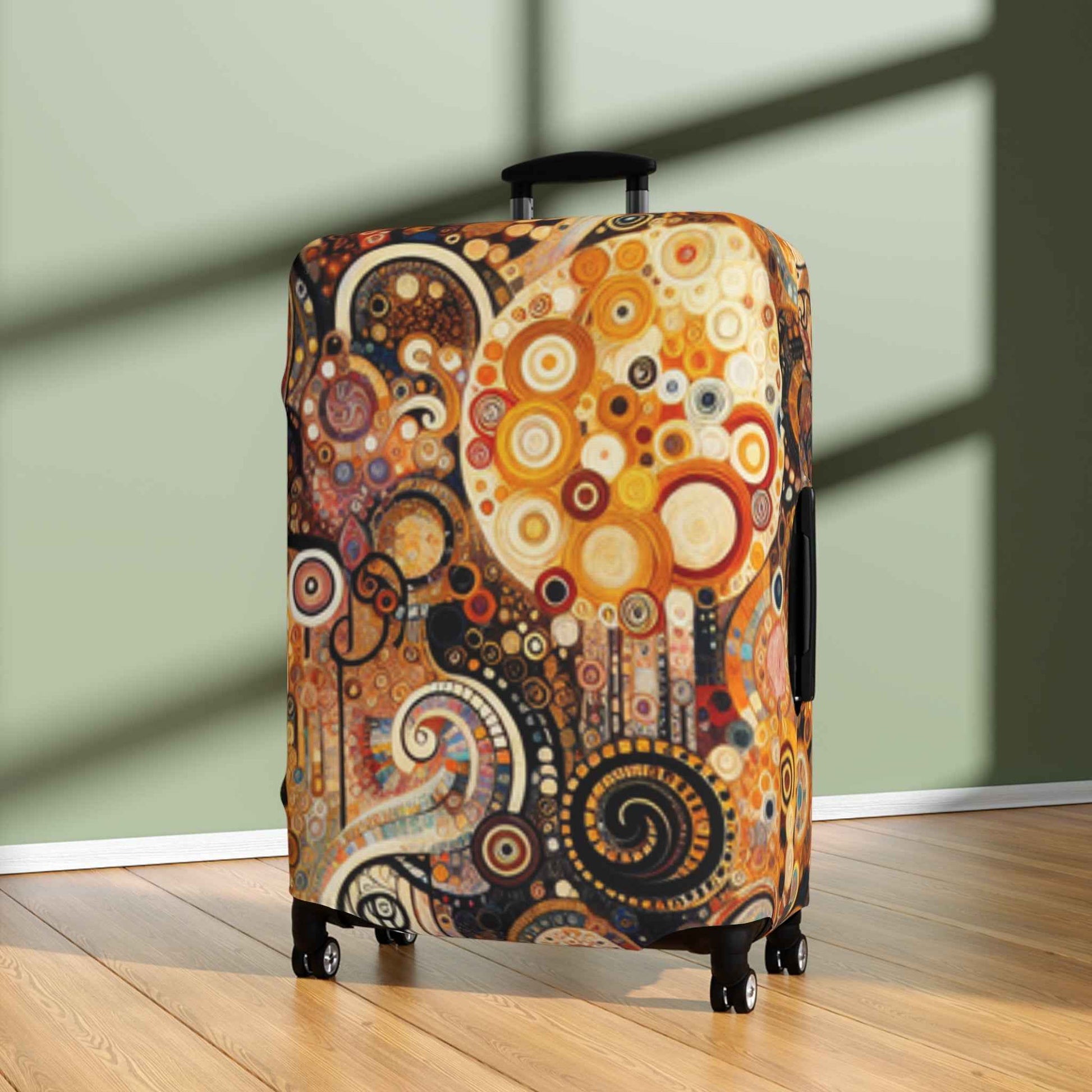 Klimt-Inspired Luggage Cover for Travelers – Unique Bohemian Suitcase Protector by Rosetta Creative Boutique - Rosetta Creative Boutique