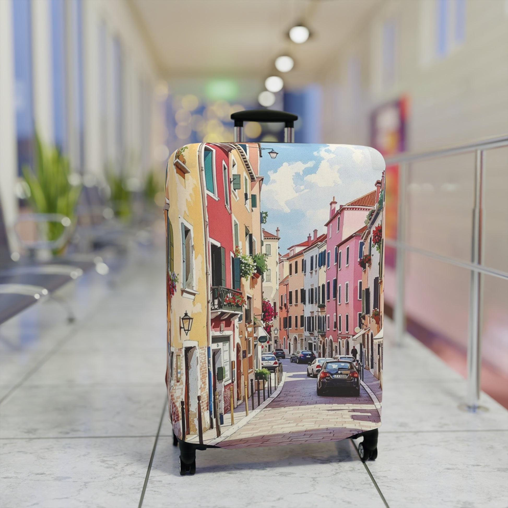 Vibrant Venice Luggage Cover - Stylish Suitcase Protector for Travel Lovers and Personalized Gifts for Wanderlust - Rosetta Creative Boutique