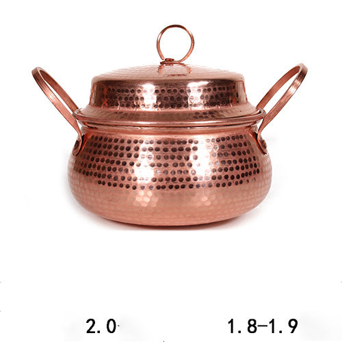 Traditional Hand-Hammered Copper Hanging Pot | Artisan Cookware