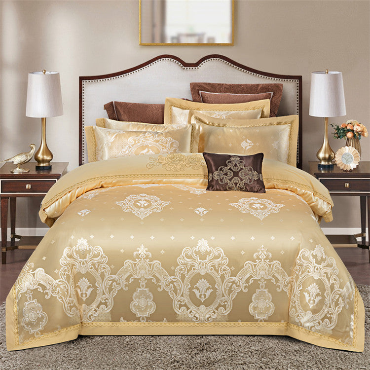 Luxury Silk & Cotton Blend 4-Piece Bedding Set