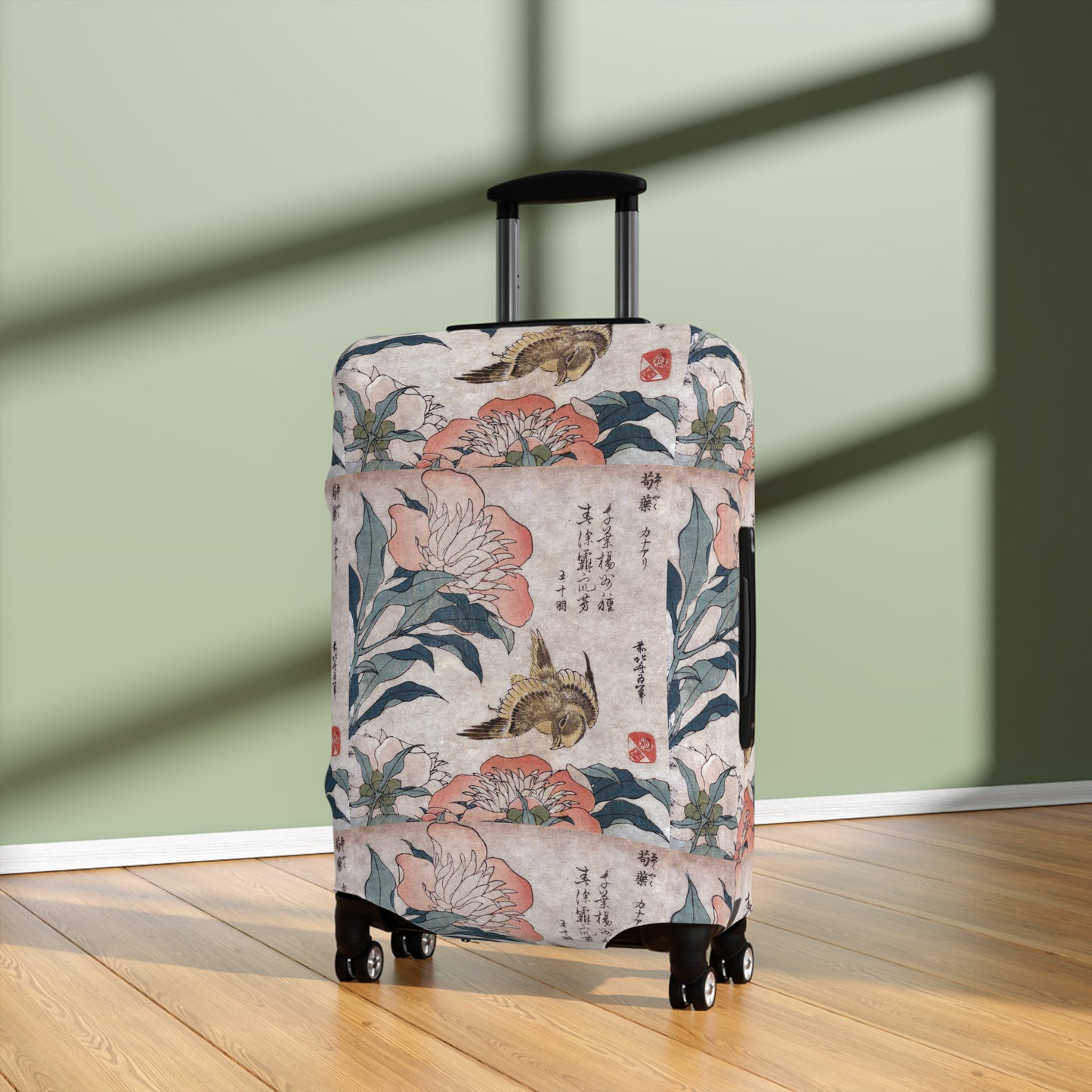 Japanese Floral Luggage Cover - Stylish Suitcase Protector, Perfect Travel Accessory and Ideal Gift for Adventurers - Rosetta Creative Boutique