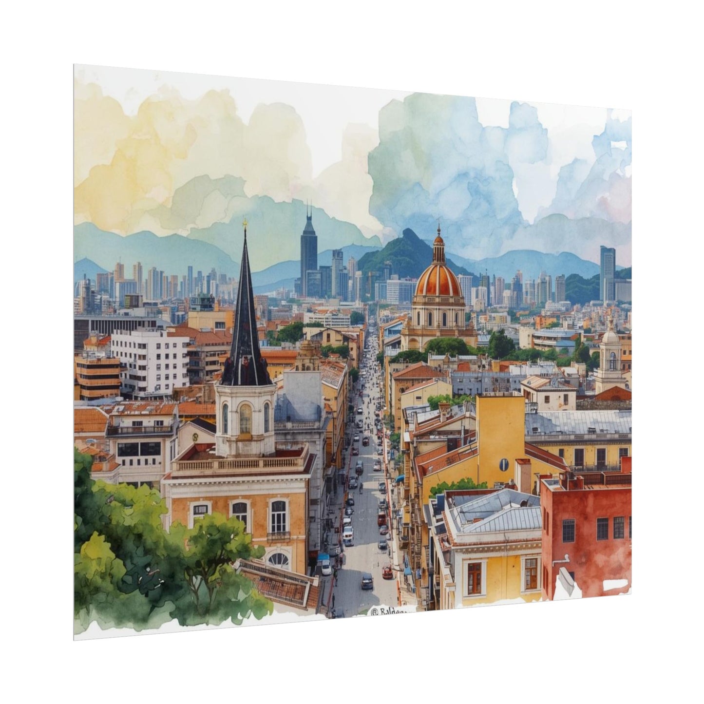 Cityscape Art Print of Sao Paolo, Brazil by Rosetta Creative Boutique, Rolled Posters, Modern Wall Decor, Urban Art, Home Decoration, Landscape Photography - Rosetta Creative Boutique