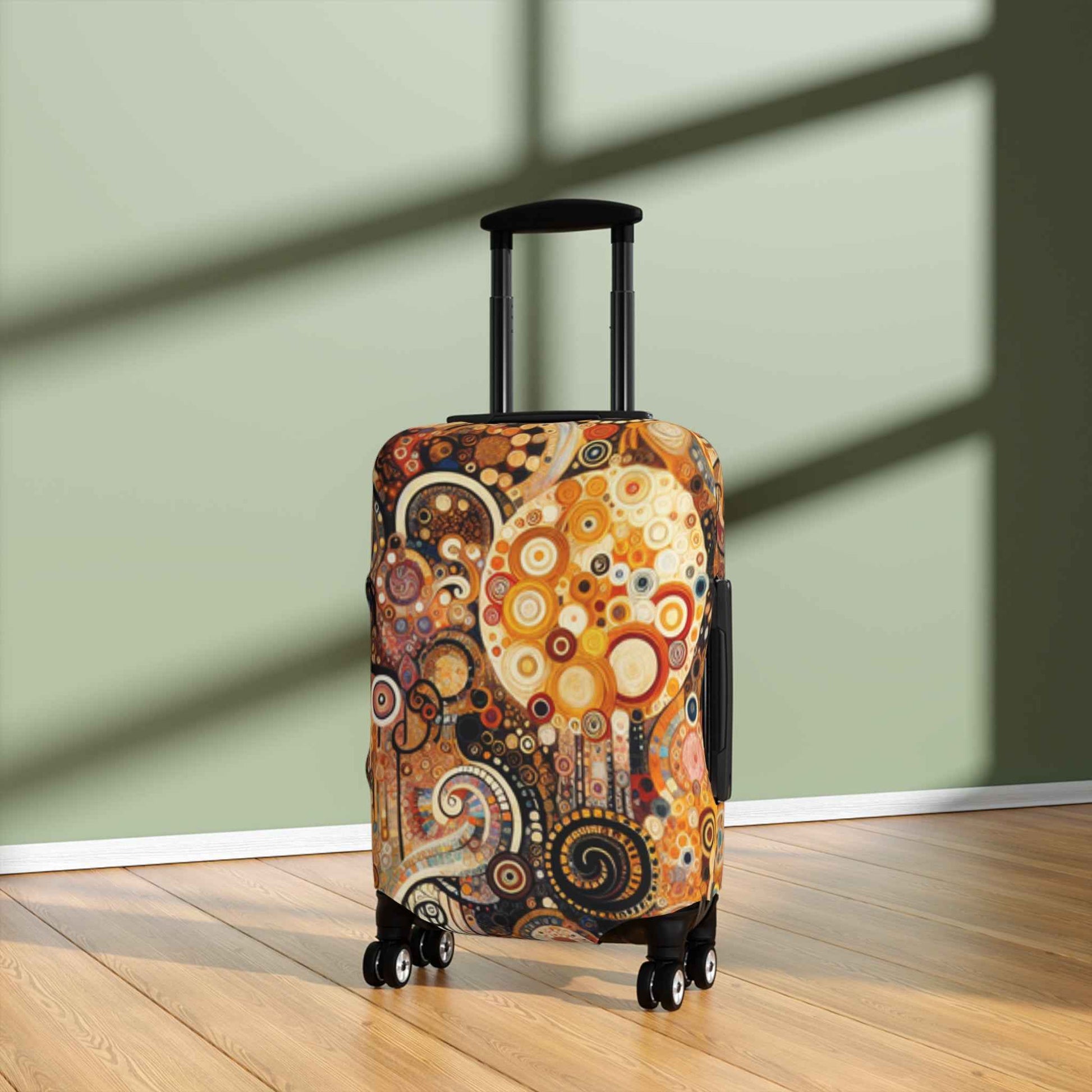 Klimt-Inspired Luggage Cover for Travelers – Unique Bohemian Suitcase Protector by Rosetta Creative Boutique - Rosetta Creative Boutique