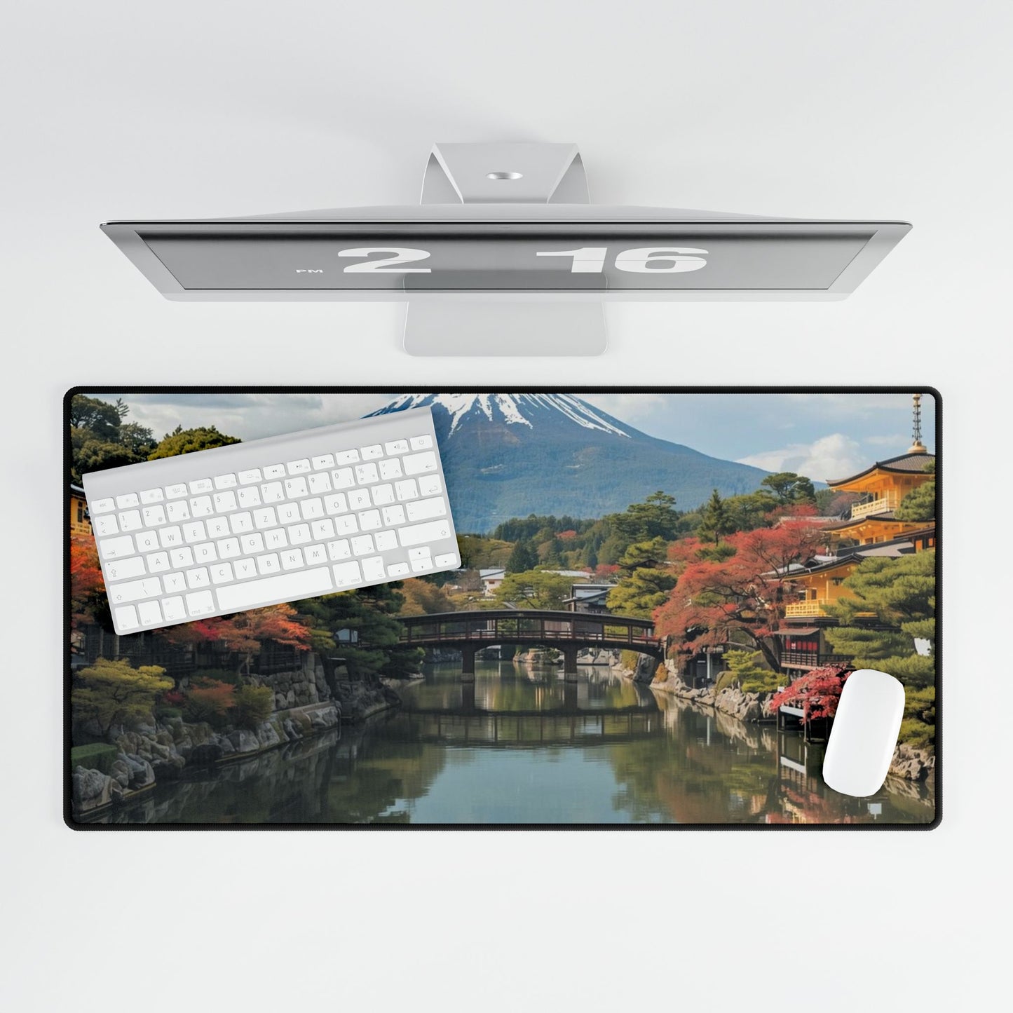 Japanese Landscape Desk Mat for Home Office and Study - Rosetta Creative Boutique